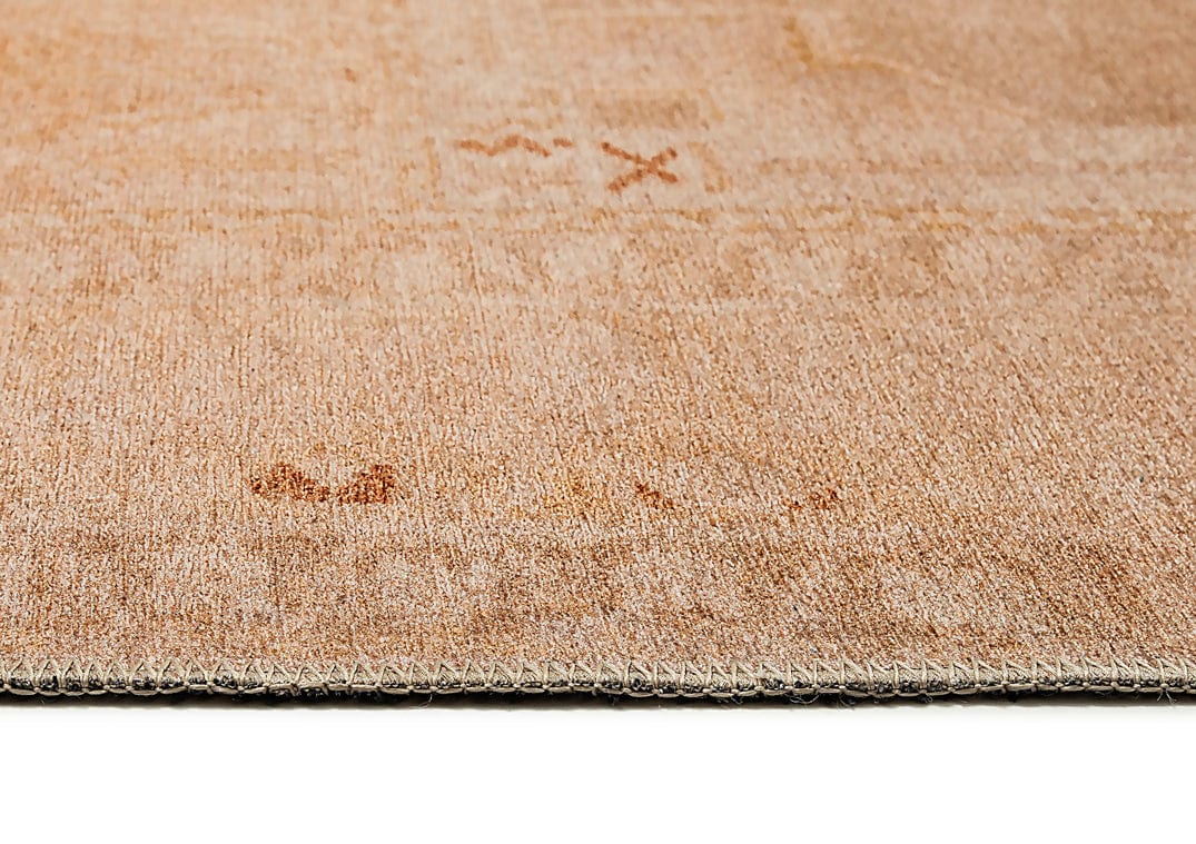 Mariana Cream and Peach Medallion Washable Rug - Image 8