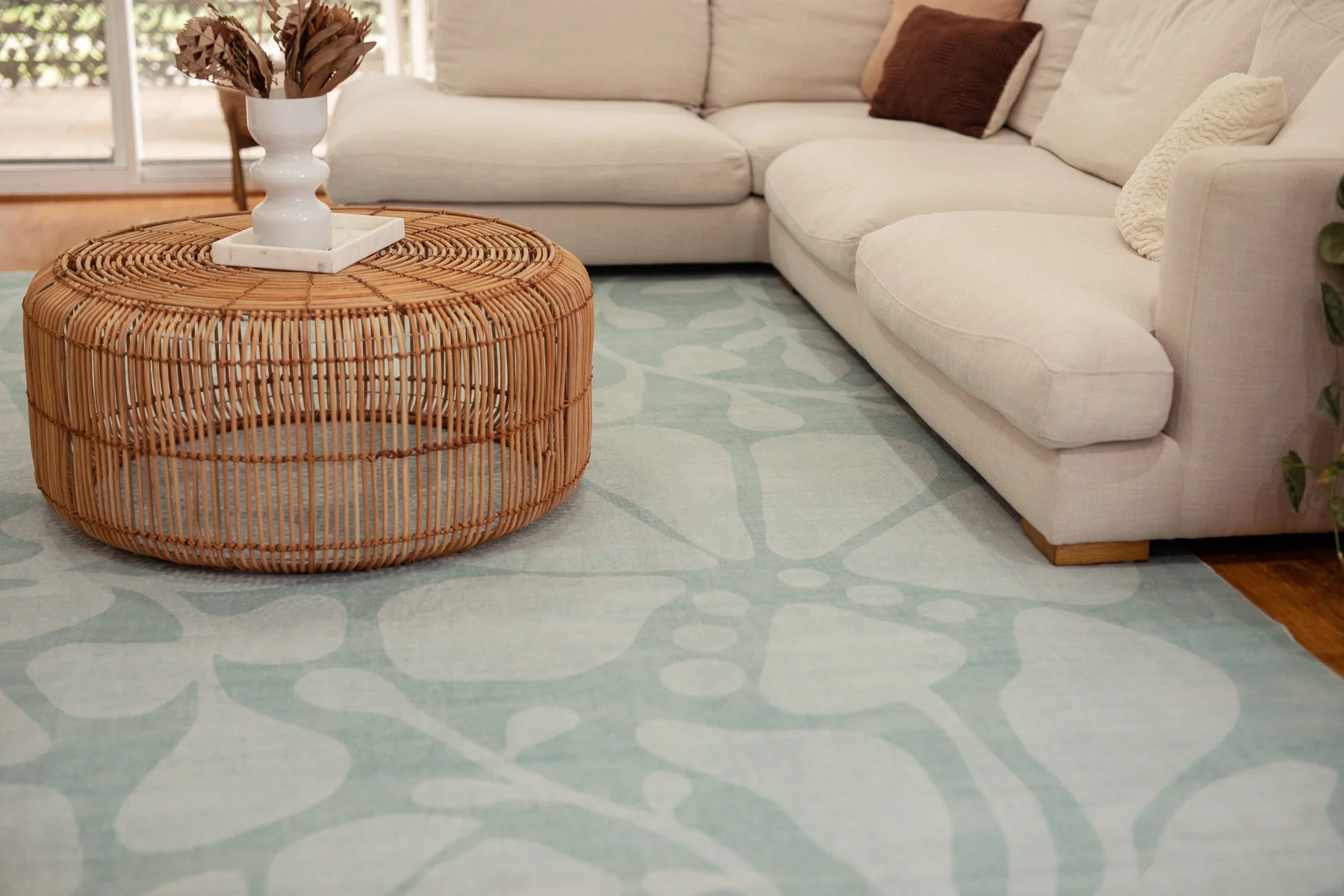 Marion Blue Botanical Washable Rug - Image 5
