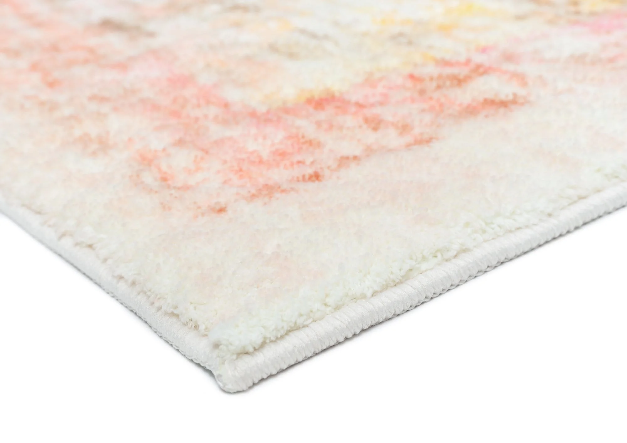 Marissa Orange Peach and Cream Medallion Washable Rug - Image 10