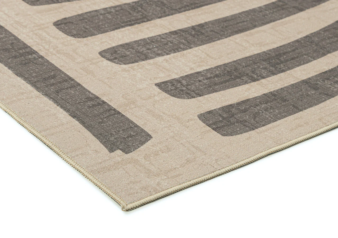 Marzon Beige and Brown Botanical Washable Rug - Image 8