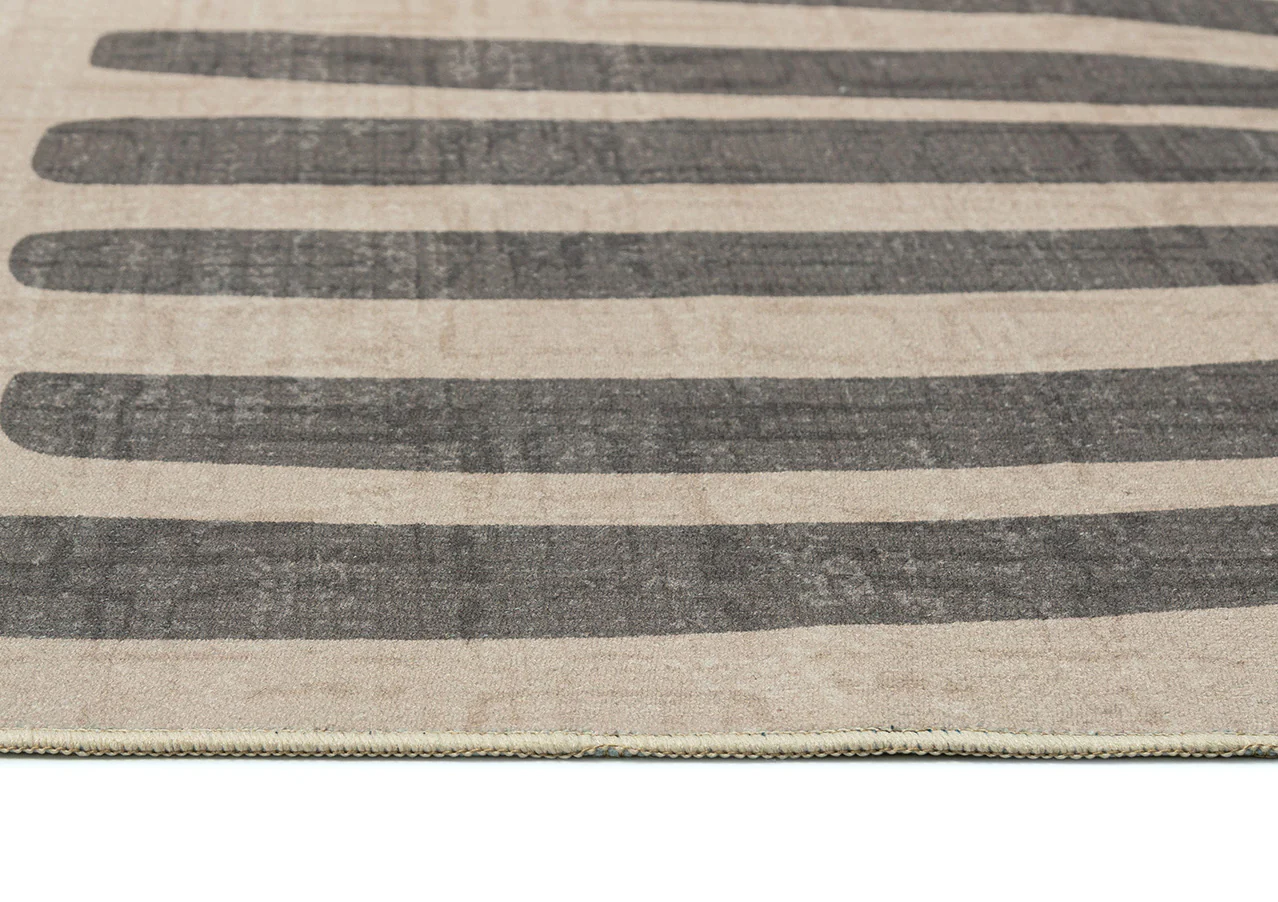 Marzon Beige and Brown Botanical Washable Rug - Image 9