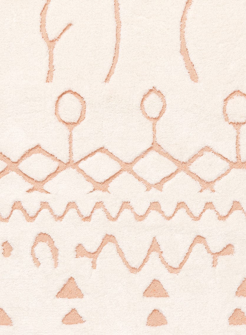 Matilda Cream and Peach Tribal Shag Rug - Image 9