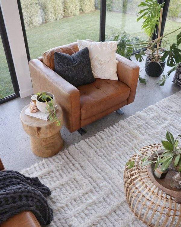 Maya Geometric Pattern Berber Wool Shag Rug - Image 14
