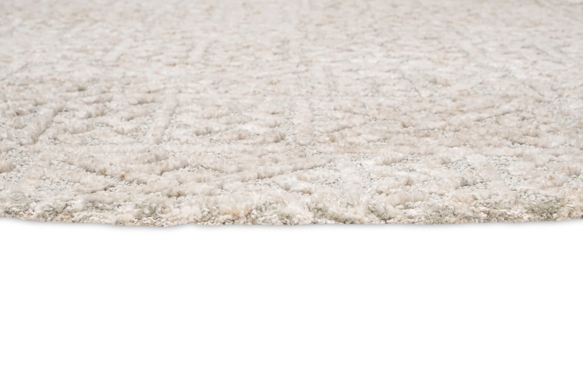 Melia Grey and Ivory Tribal Textured Round Rug - Image 10