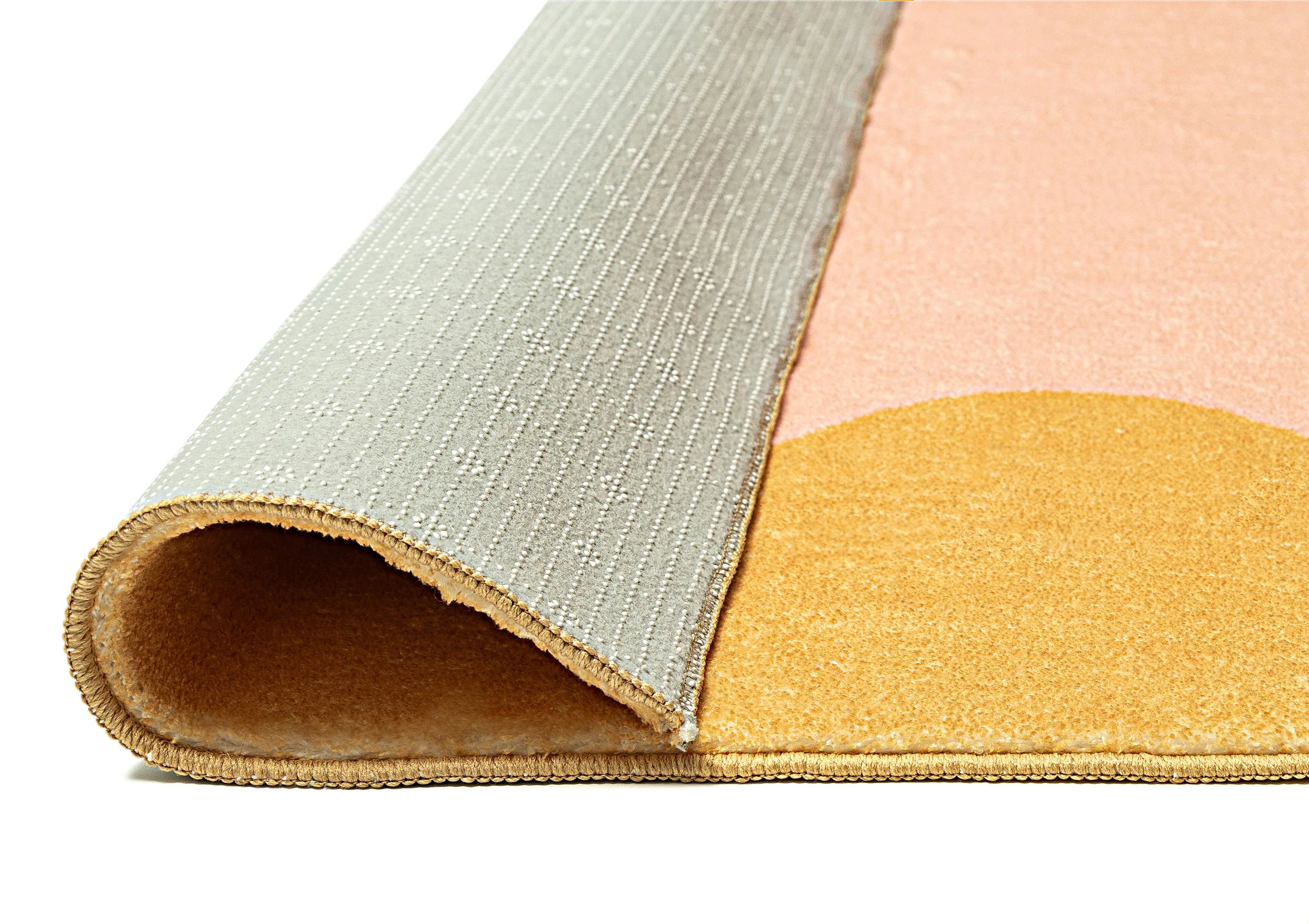 Melody Pink and Yellow Wiggle Bordered Washable Rug - Image 19