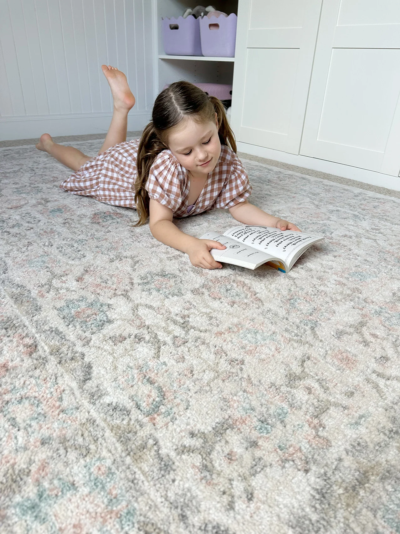 Melrose Cream and Pink Traditional Rug - Image 5