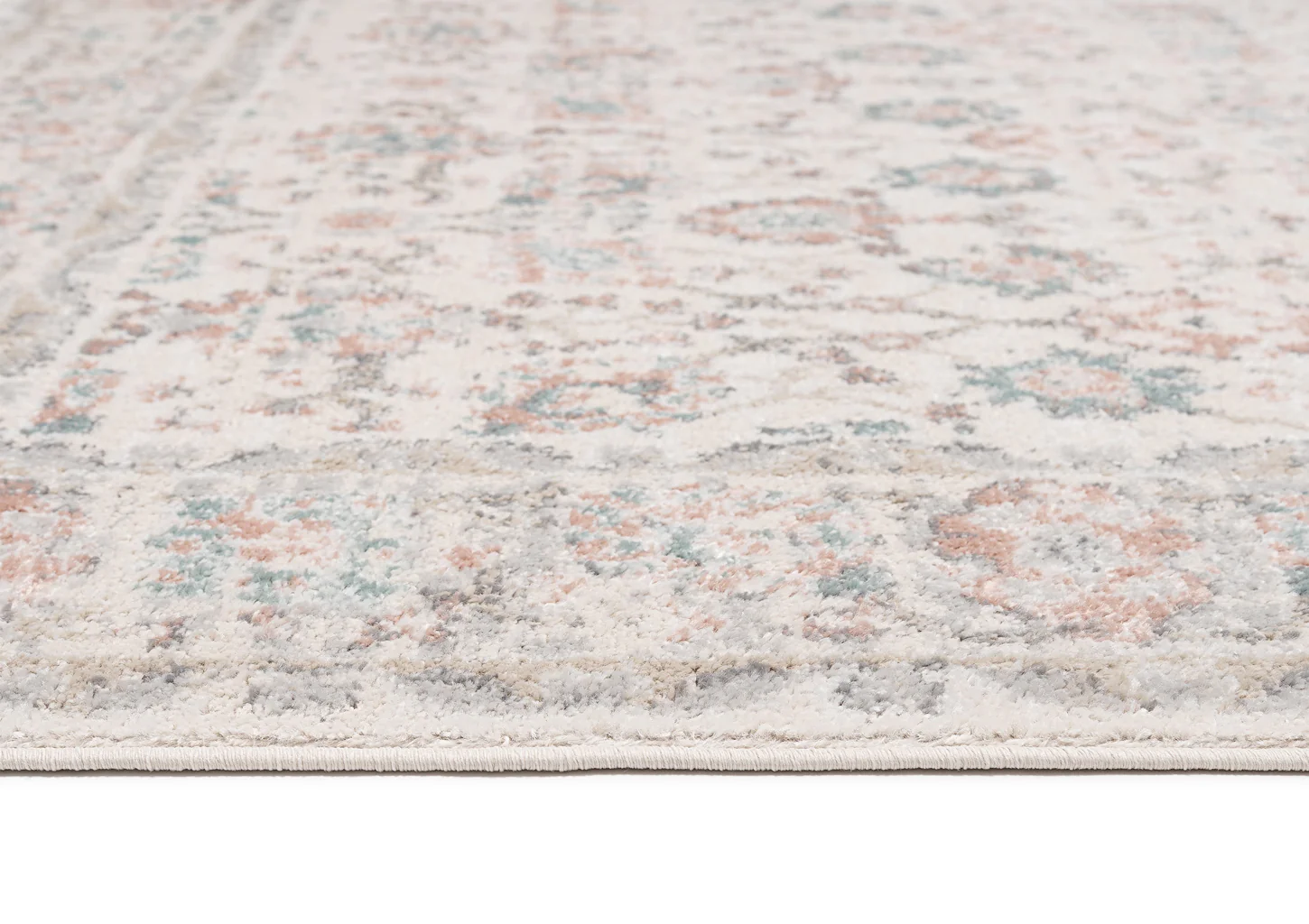Melrose Cream and Pink Traditional Rug - Image 7
