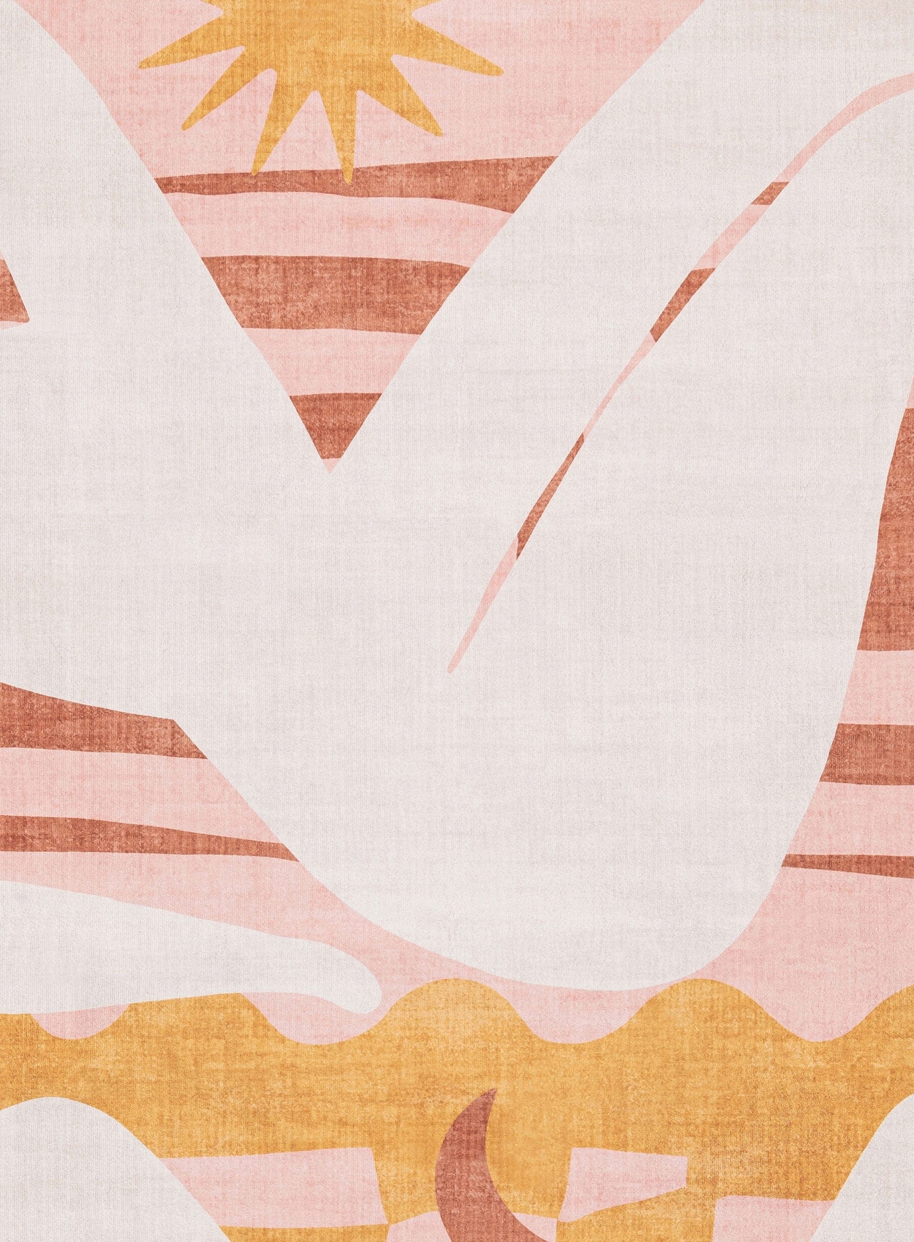 Menaka Pink and Rust Abstract Rug - Image 10