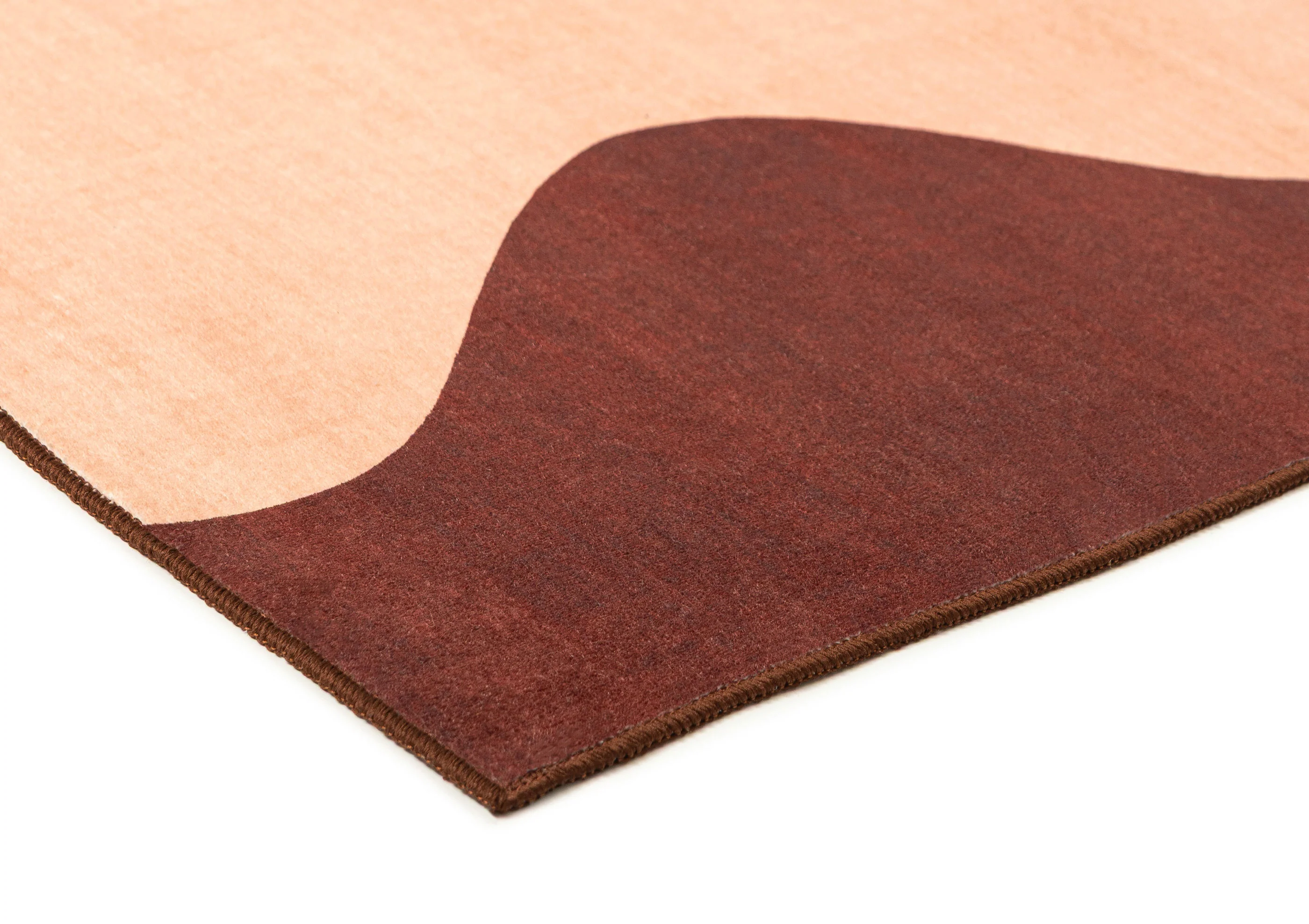 Merida Mulberry and Beige Wave Washable Rug - Image 7