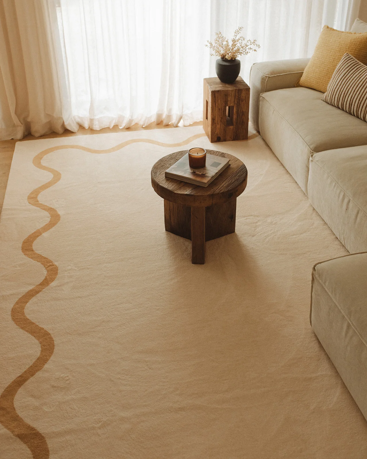 Micah Brown and Beige Wiggle Bordered Washable Rug - Image 11