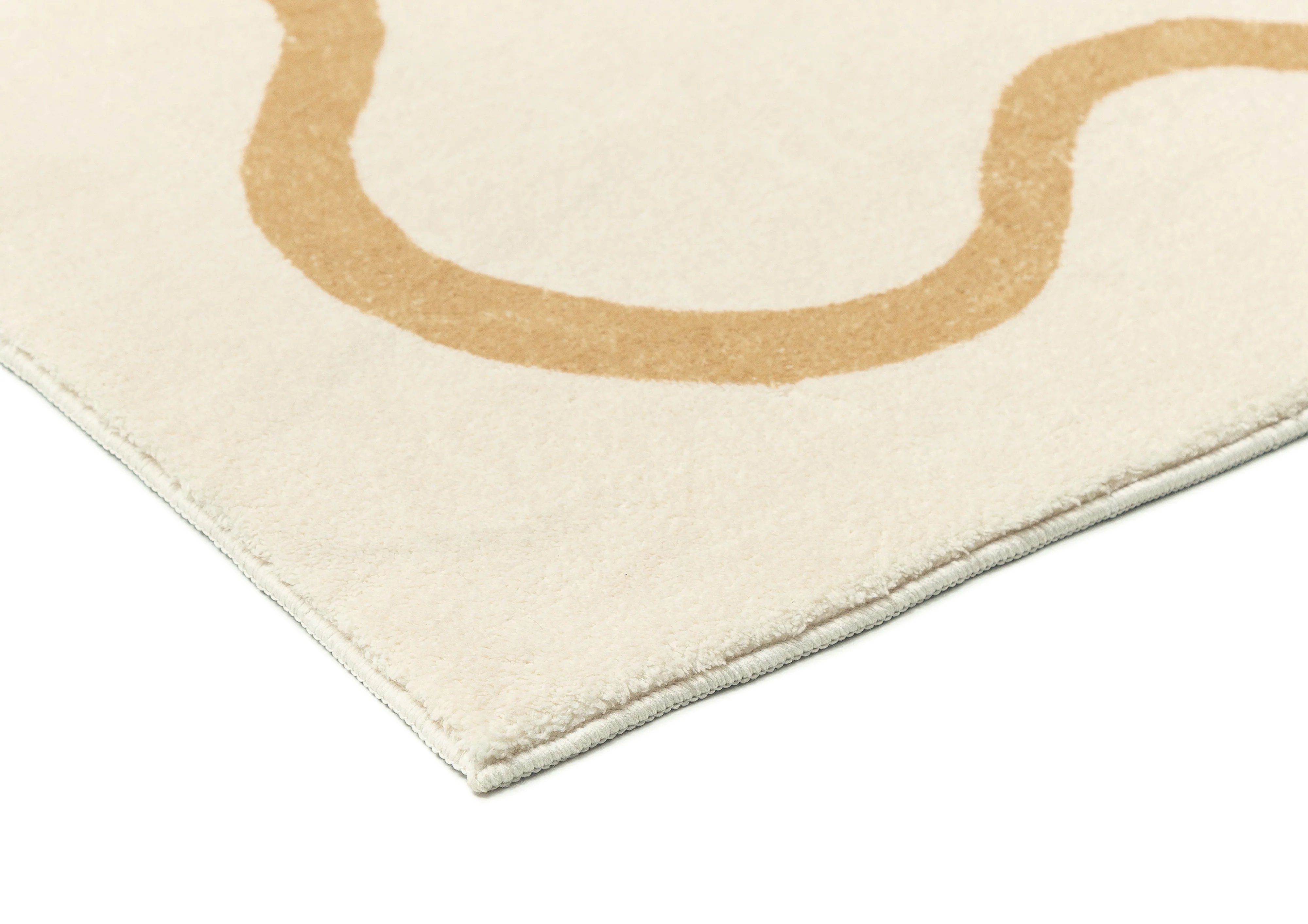 Micah Brown and Beige Wiggle Bordered Washable Rug - Image 13