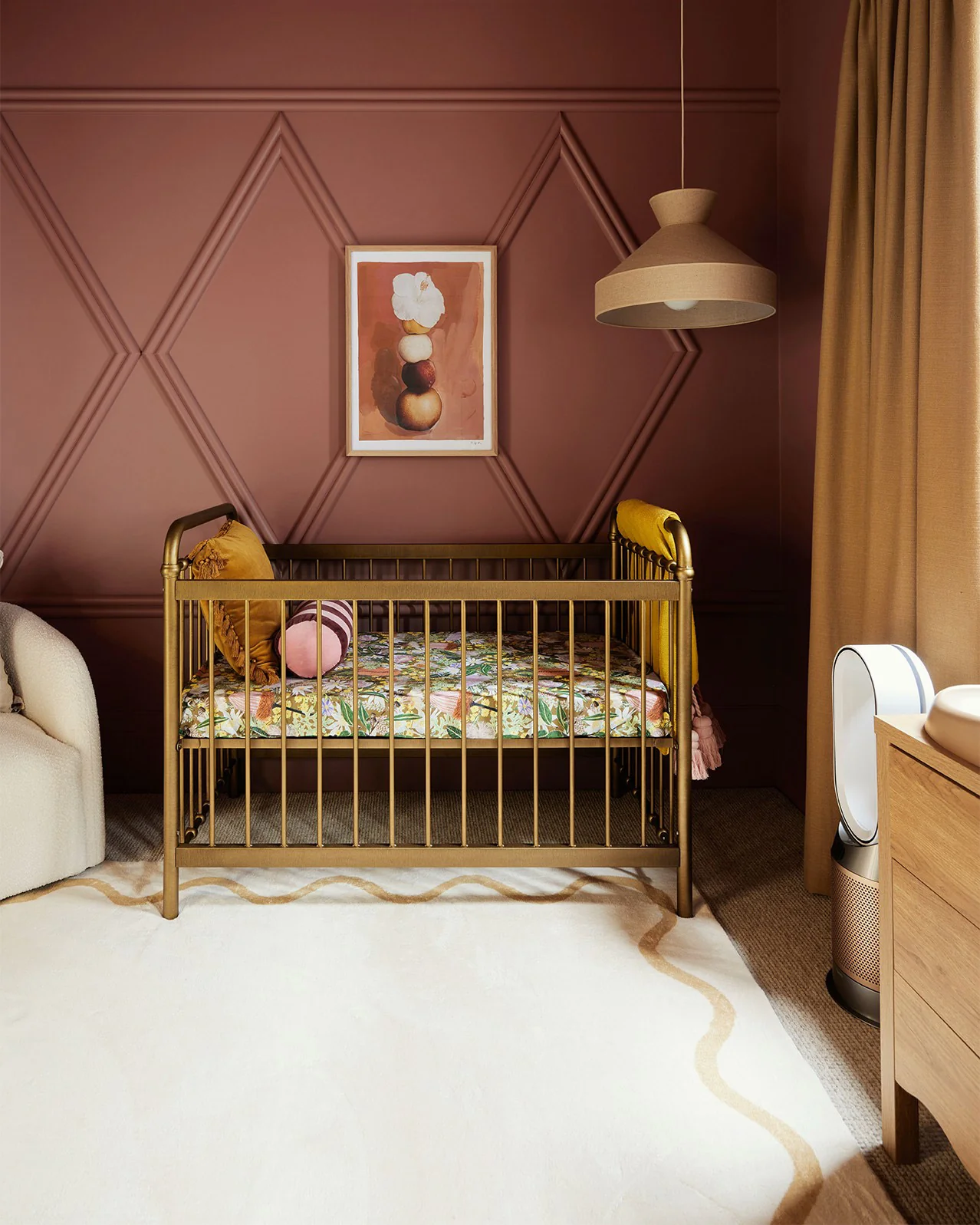 Micah Brown and Beige Wiggle Bordered Washable Rug - Image 5