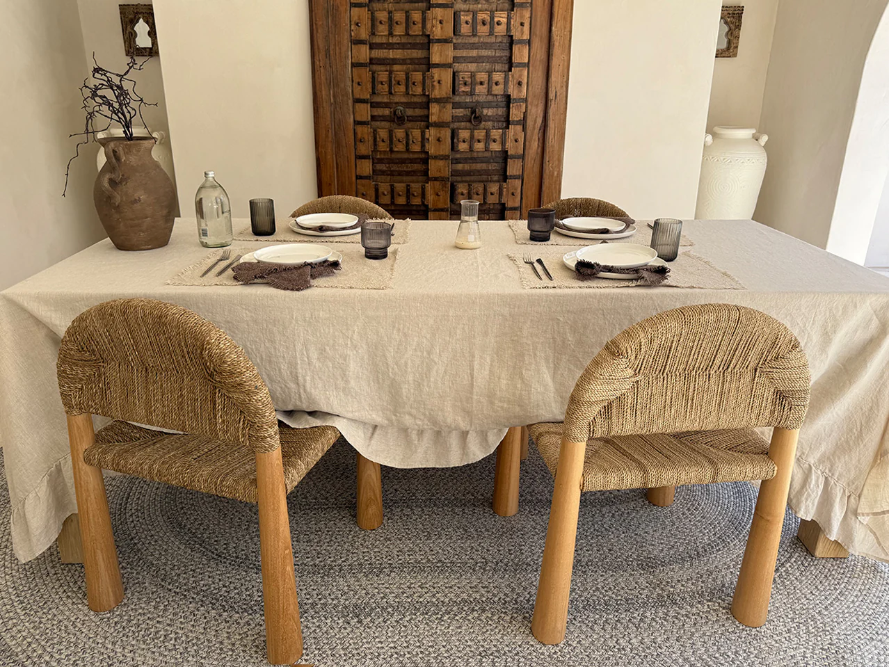 Mika Grey Braided Flatweave Indoor Outdoor Oval Rug - Image 3
