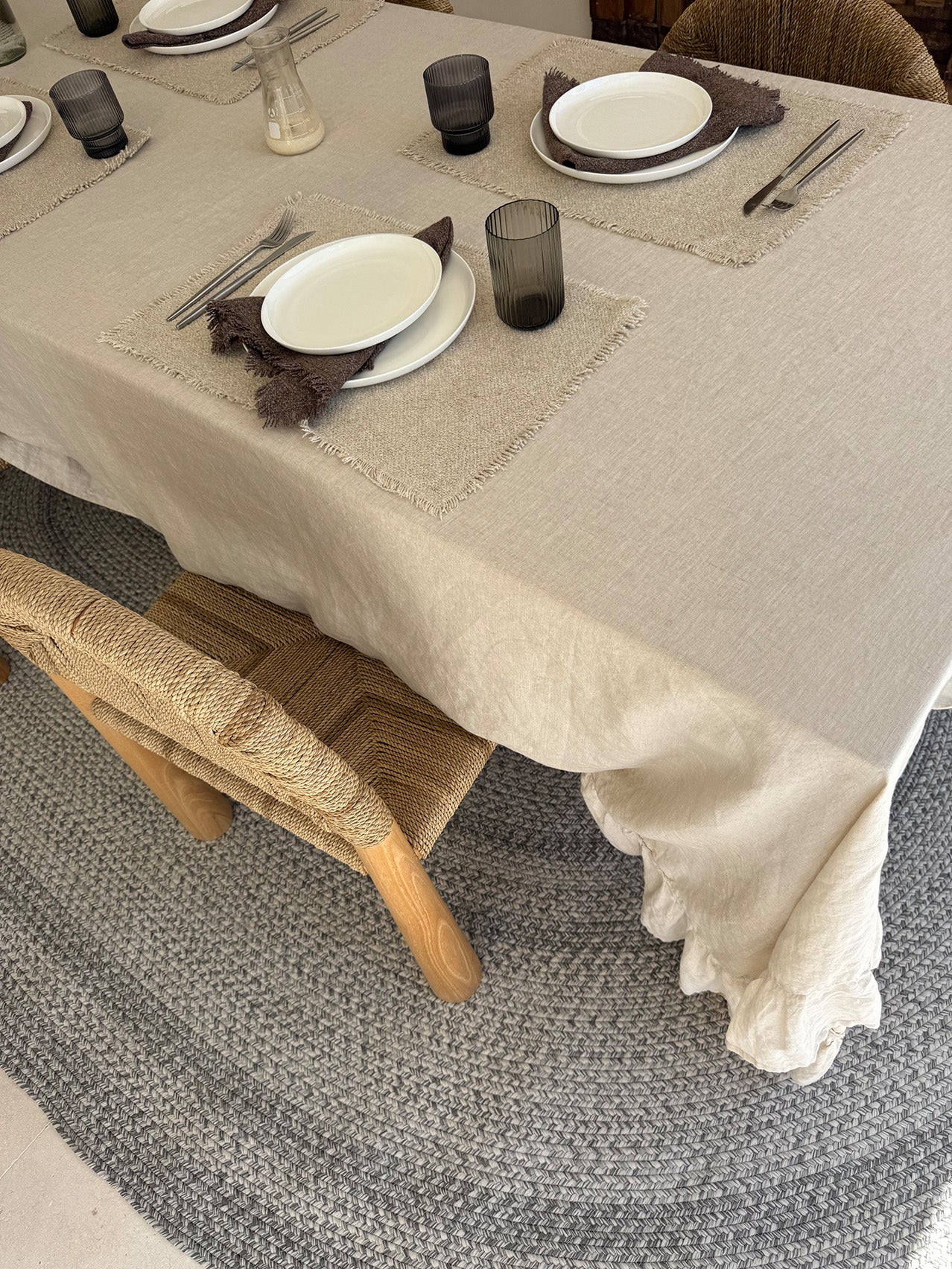 Mika Grey Braided Flatweave Indoor Outdoor Oval Rug - Image 5