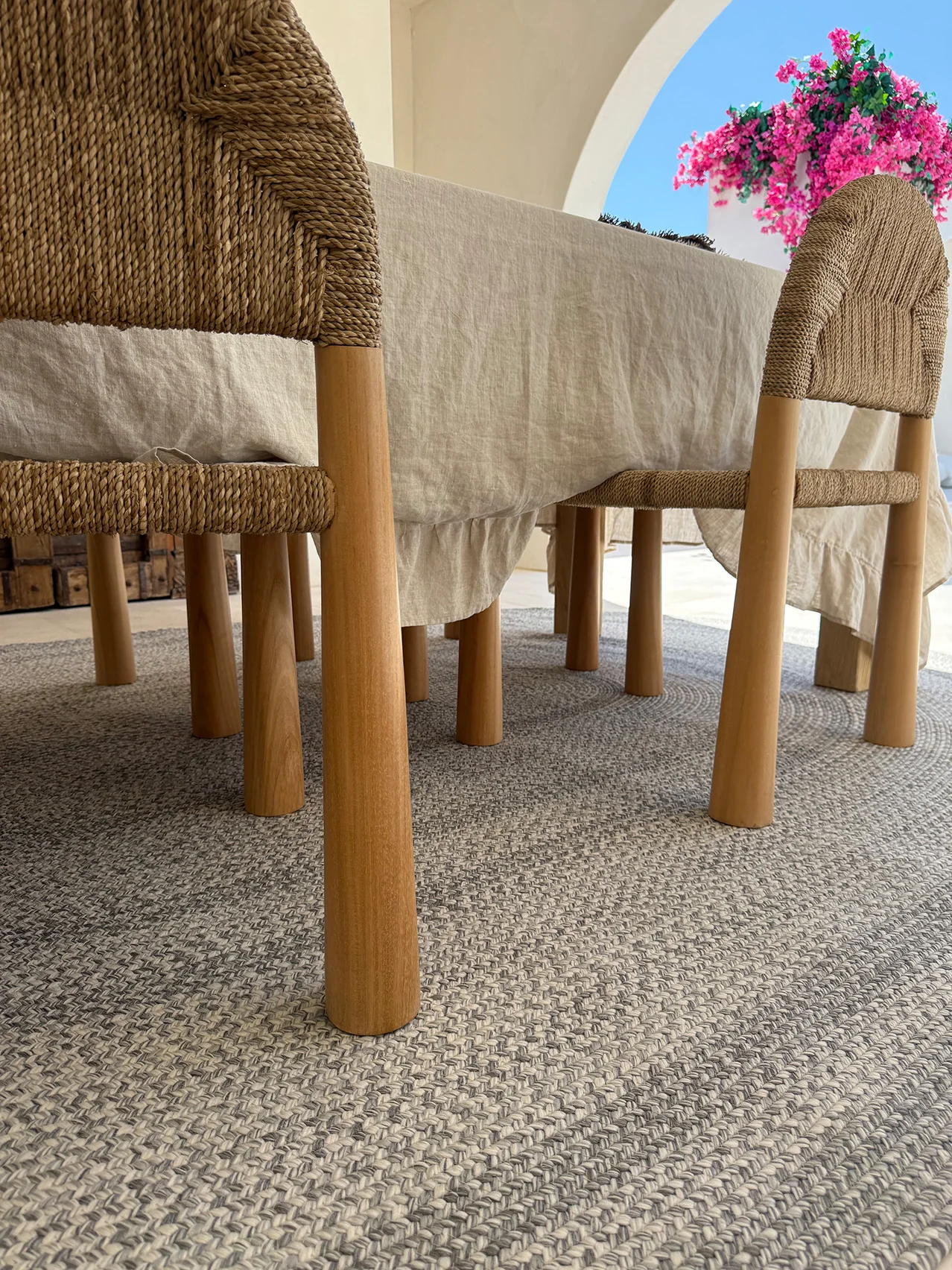 Mika Grey Braided Flatweave Indoor Outdoor Oval Rug - Image 7