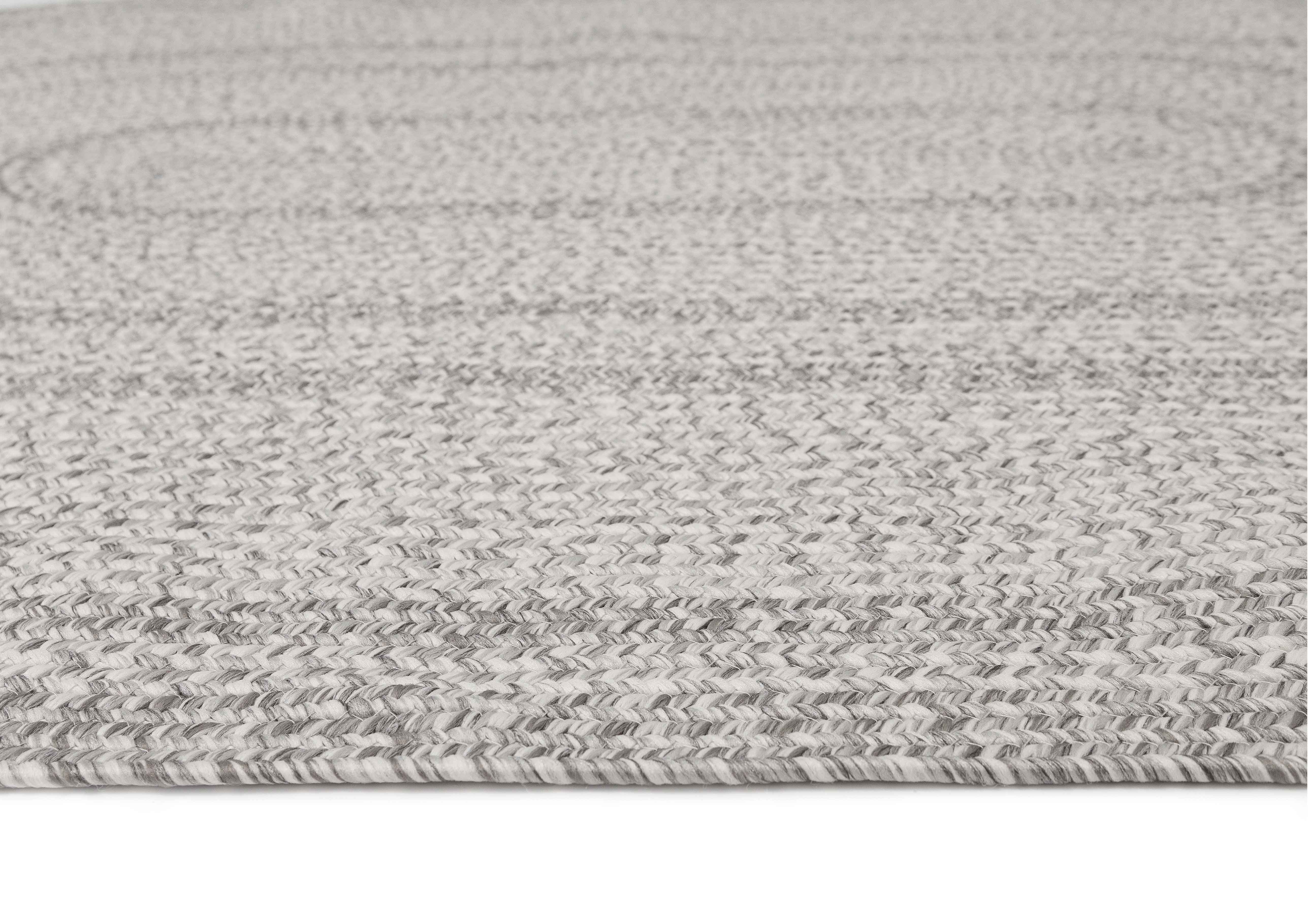 Mika Grey Braided Flatweave Indoor Outdoor Oval Rug - Image 9