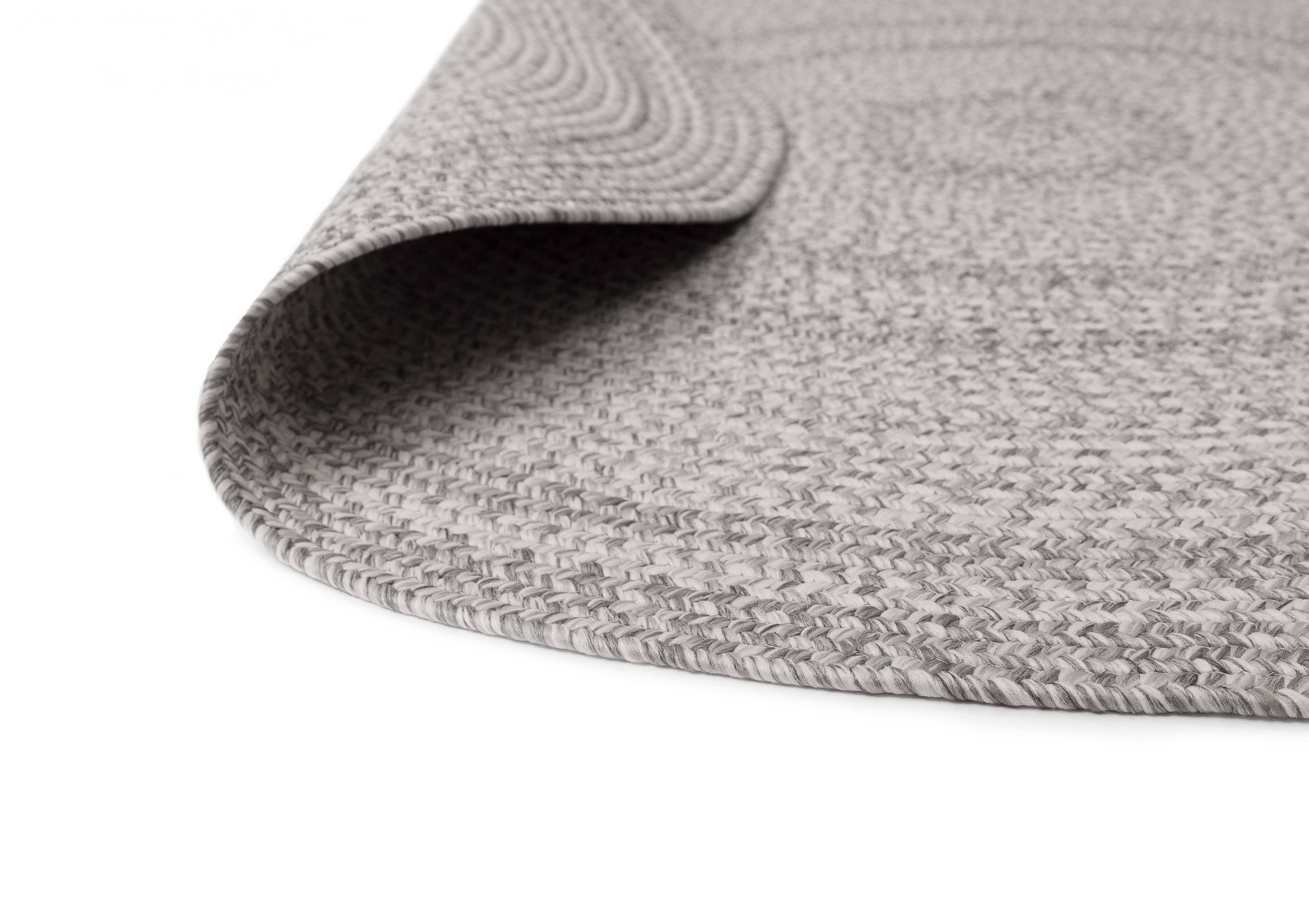 Mika Grey Braided Flatweave Indoor Outdoor Round Rug - Image 10