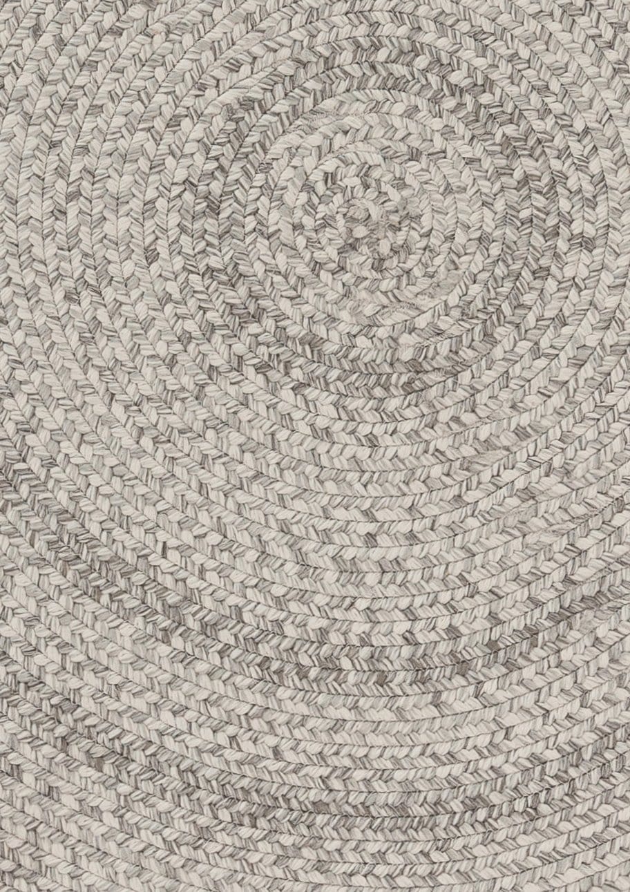 Mika Grey Braided Flatweave Indoor Outdoor Round Rug - Image 11