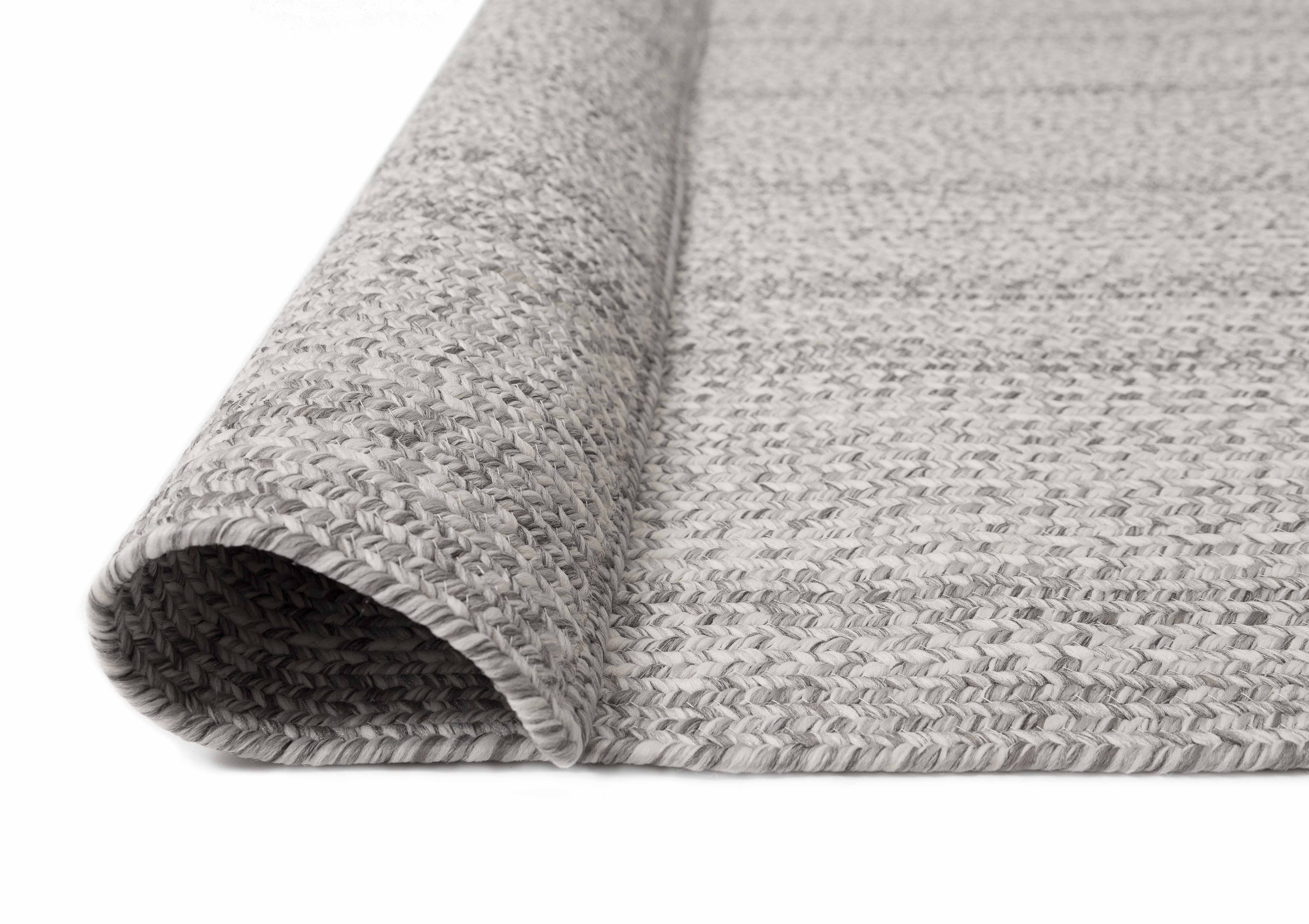 Mika Grey Braided Flatweave Indoor Outdoor Rug - Image 12
