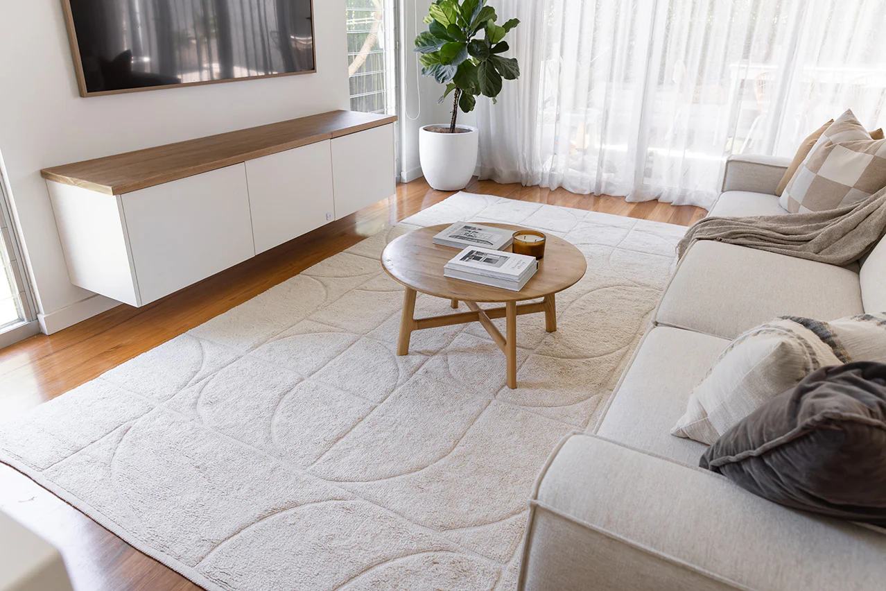 Mikaela Cream Beige Abstract Cotton Washable Rug - Image 12