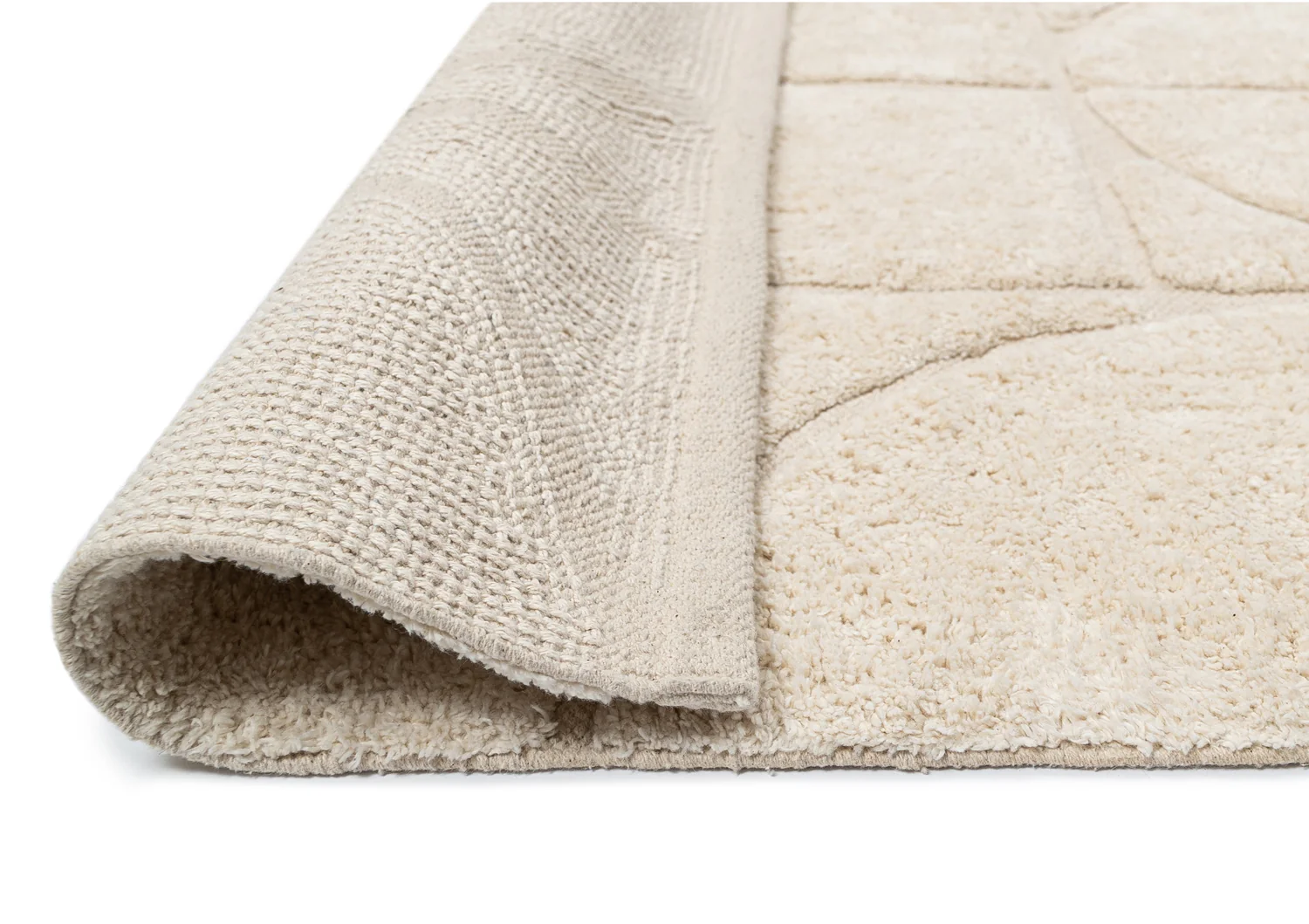 Mikaela Cream Beige Abstract Cotton Washable Rug - Image 15