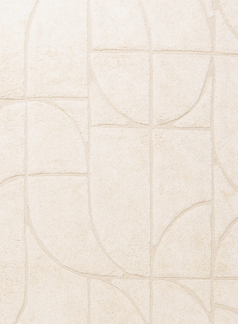 Mikaela Cream Beige Abstract Cotton Washable Rug - Image 16