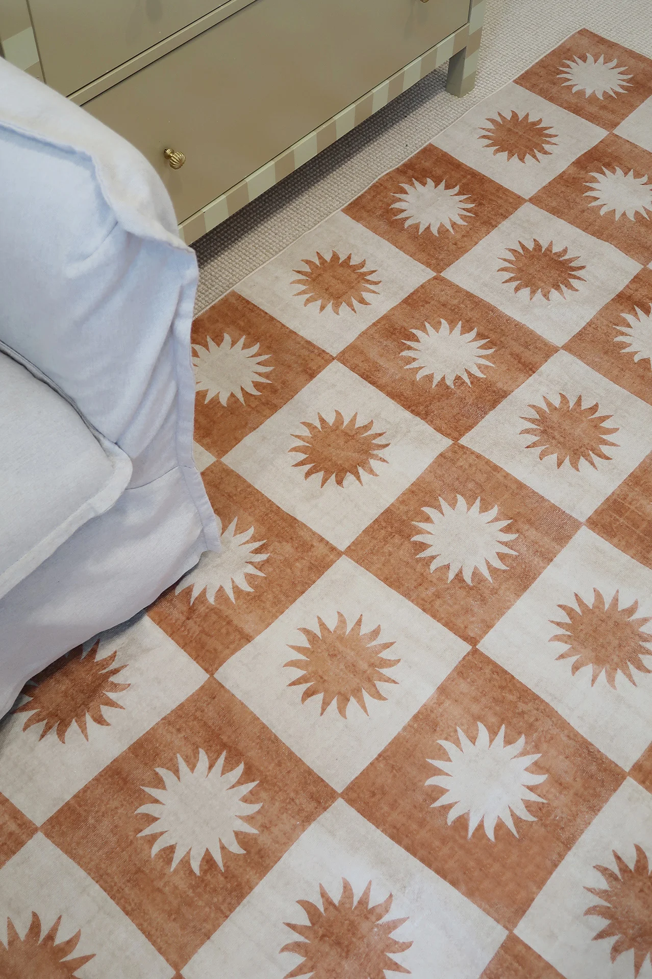 Milena Orange and Beige Washable Rug - Image 4