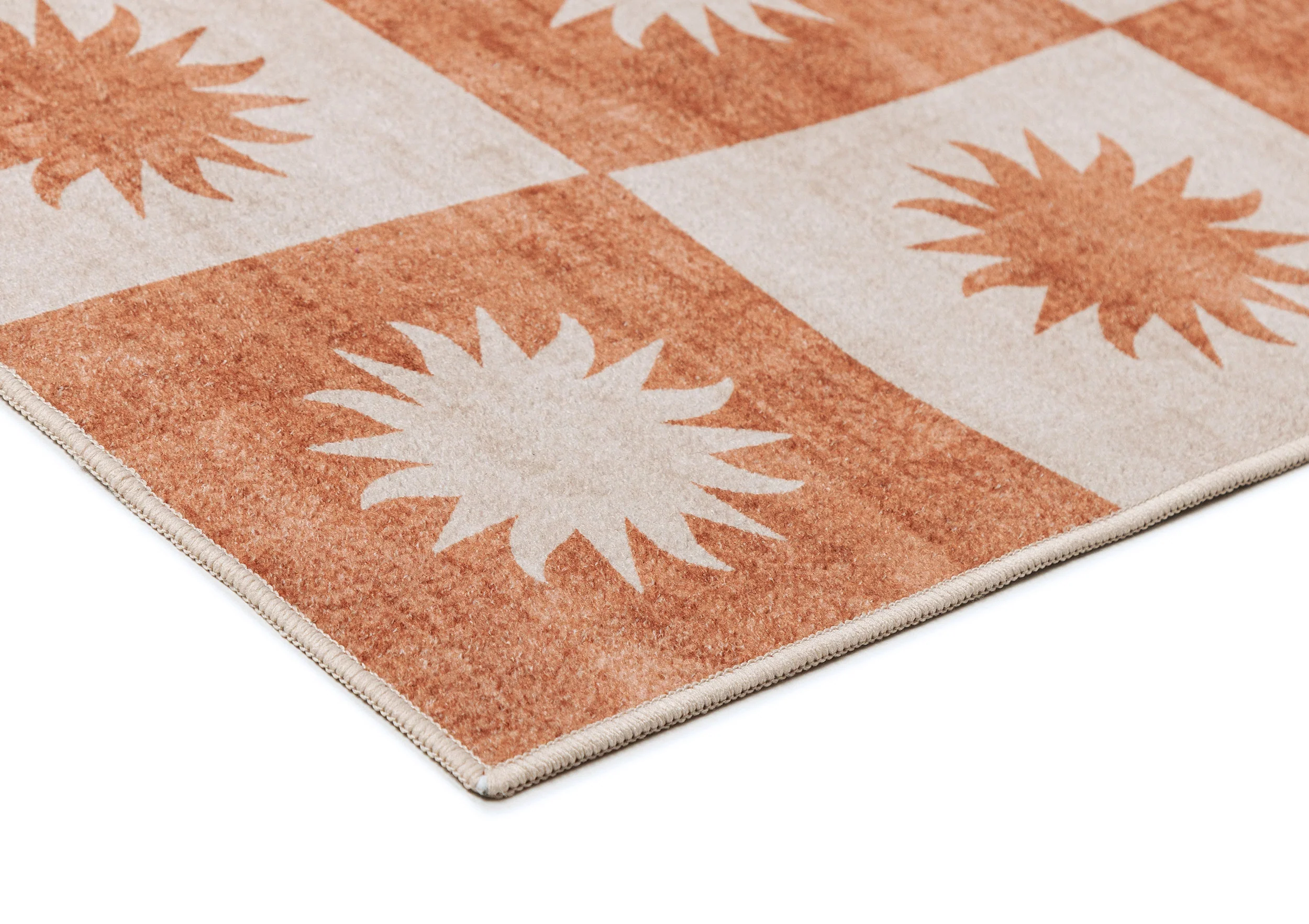 Milena Orange and Beige Washable Rug - Image 6