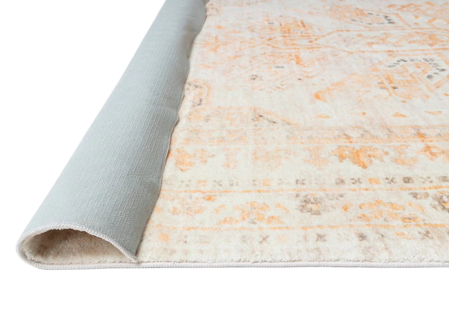 Mina Orange and Cream Transitional Washable Rug - Image 10