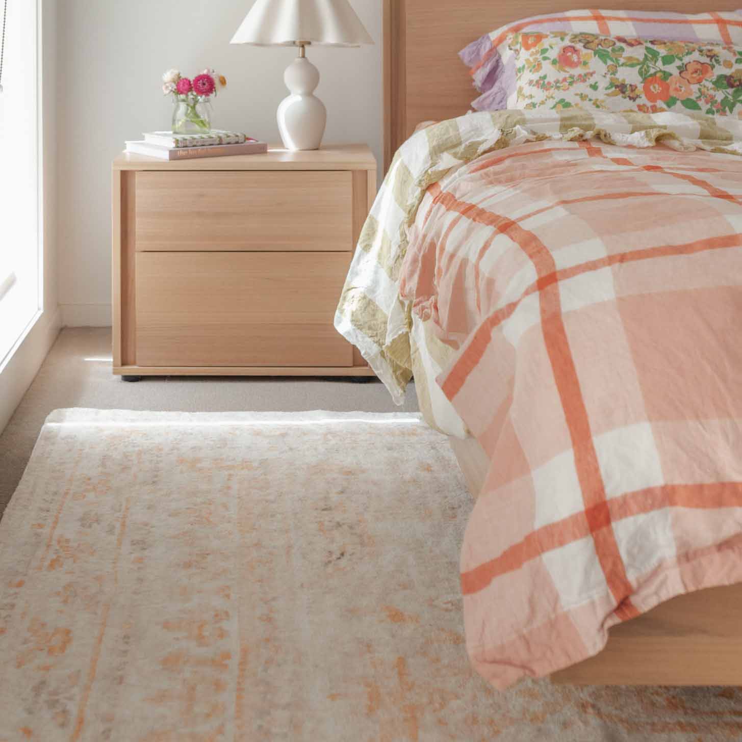 Mina Orange and Cream Transitional Washable Rug - Image 12