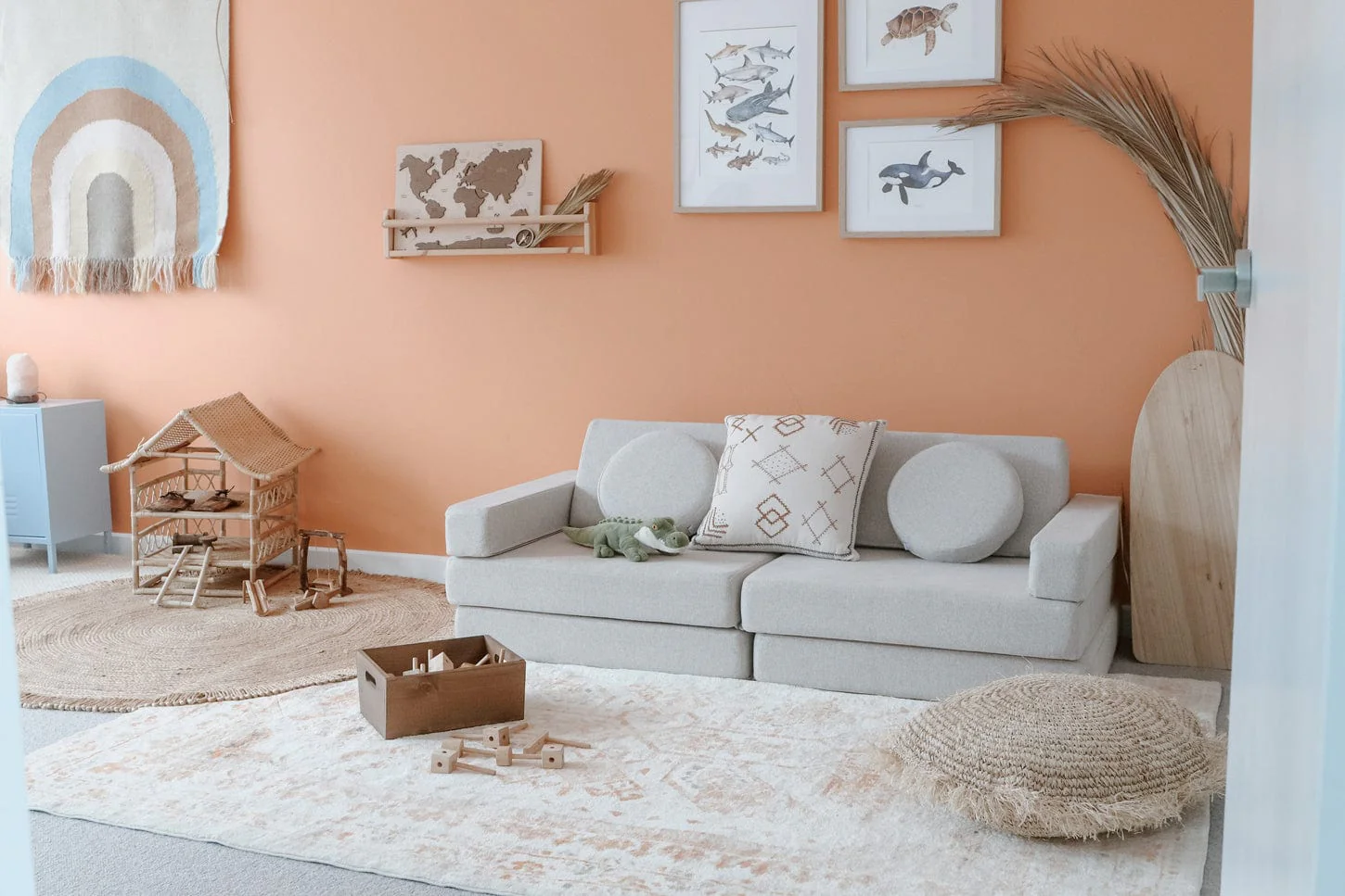 Mina Orange and Cream Transitional Washable Rug - Image 3