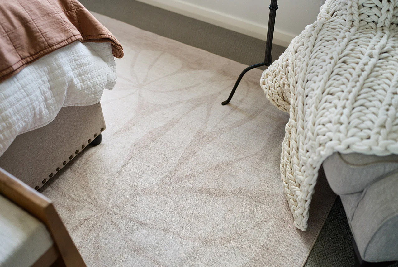Minar Beige Botanical Washable Rug - Image 3