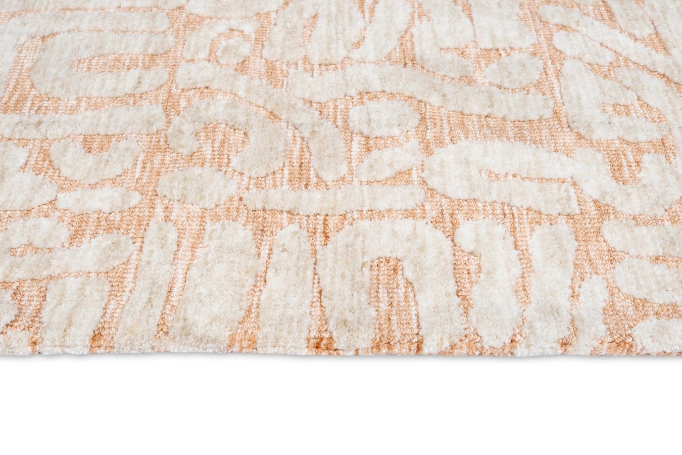 Miranda Peach and Cream Transitional Tribal Rug - Image 7