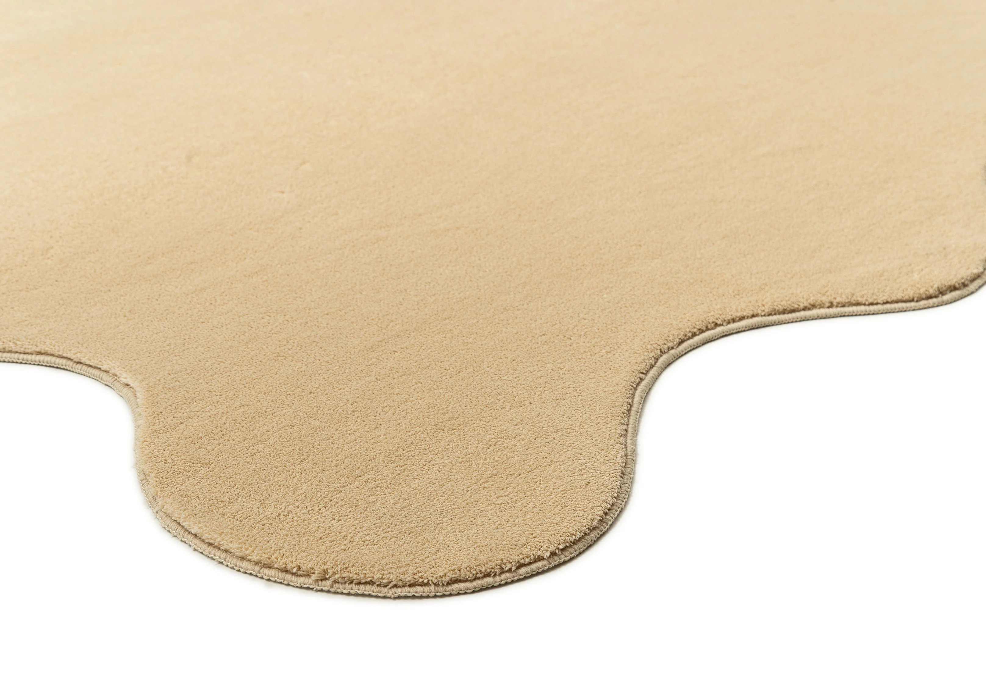 Mirta Beige Brown Scallop Washable Rug - Image 12