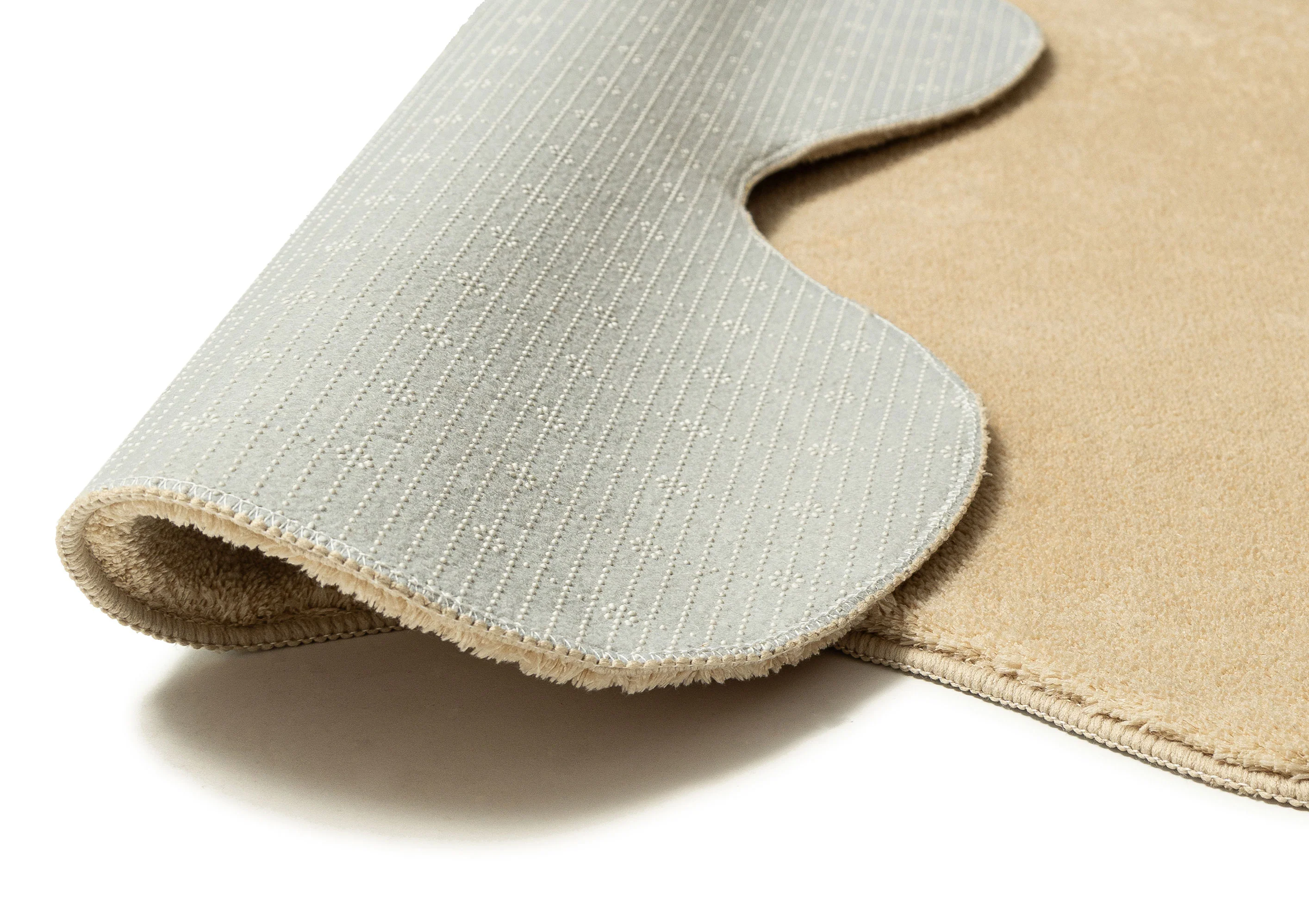 Mirta Beige Brown Scallop Washable Rug - Image 14