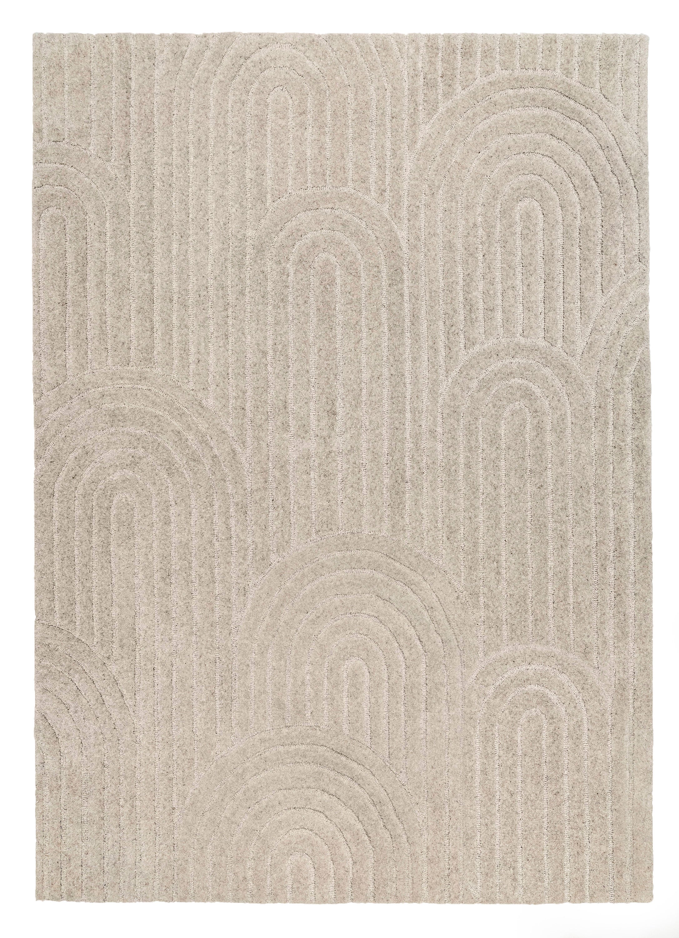 Moraya Beige Rainbow Hand-Tufted Rug