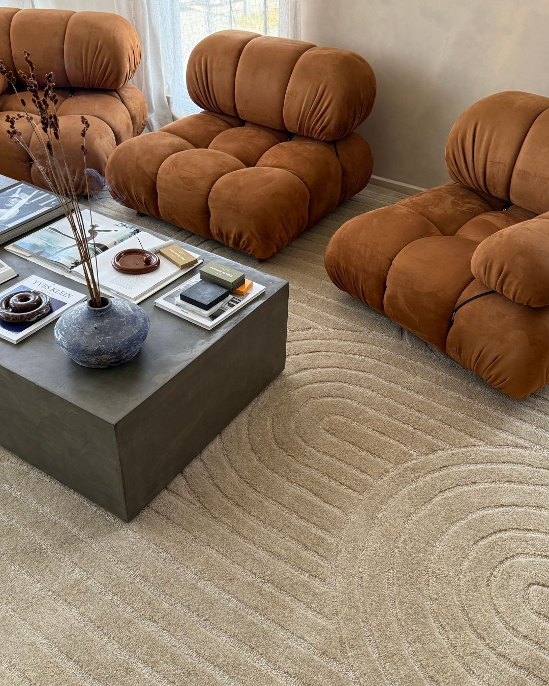 Moraya Beige Rainbow Hand-Tufted Rug - Image 2