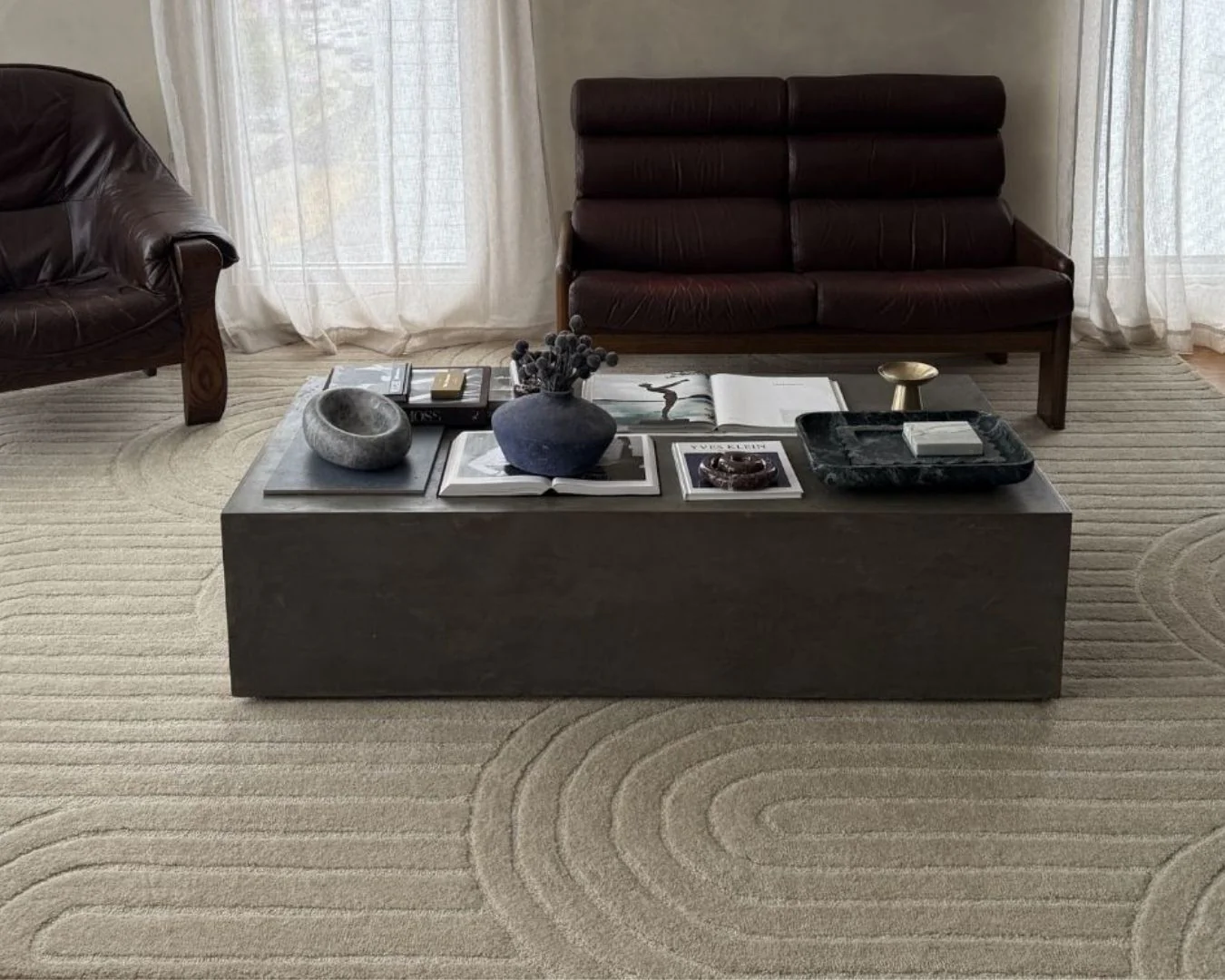 Moraya Beige Rainbow Hand-Tufted Rug - Image 3