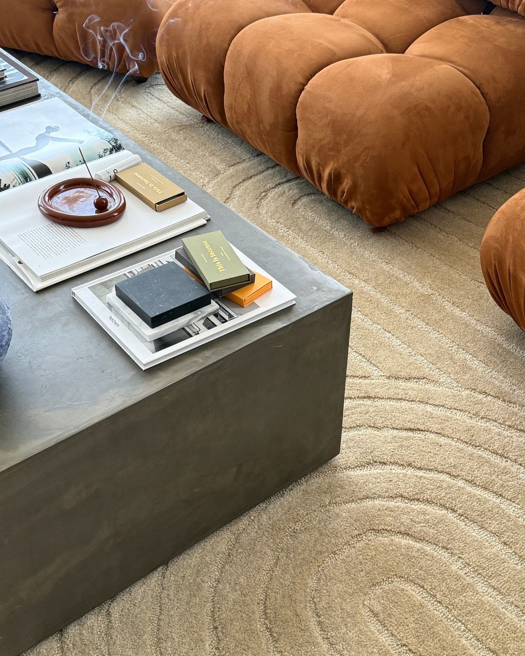Moraya Beige Rainbow Hand-Tufted Rug - Image 4