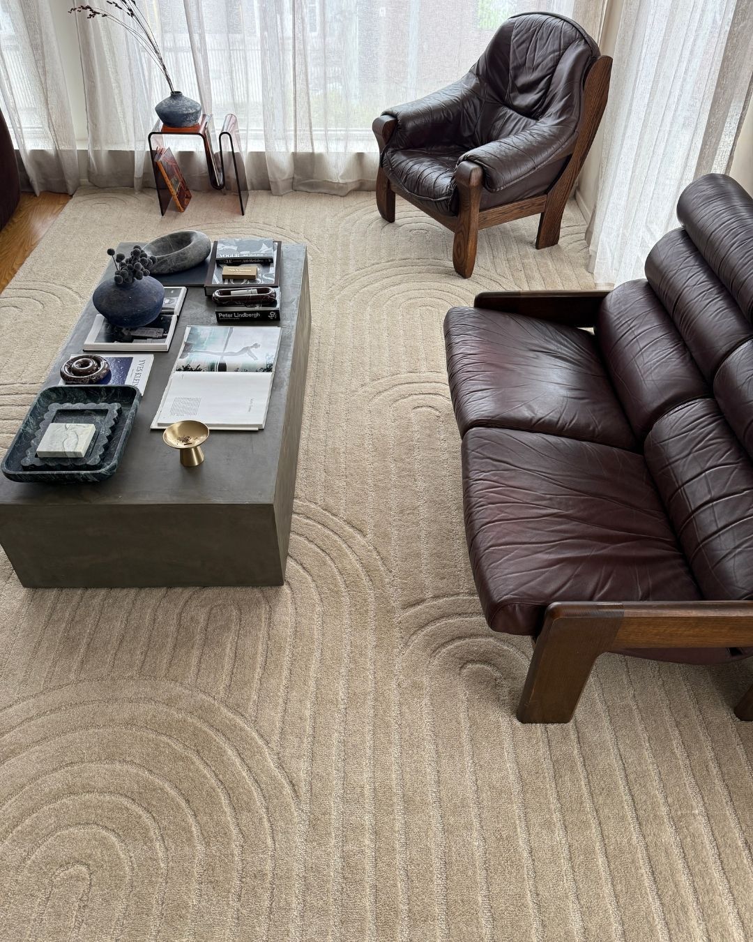 Moraya Beige Rainbow Hand-Tufted Rug - Image 7
