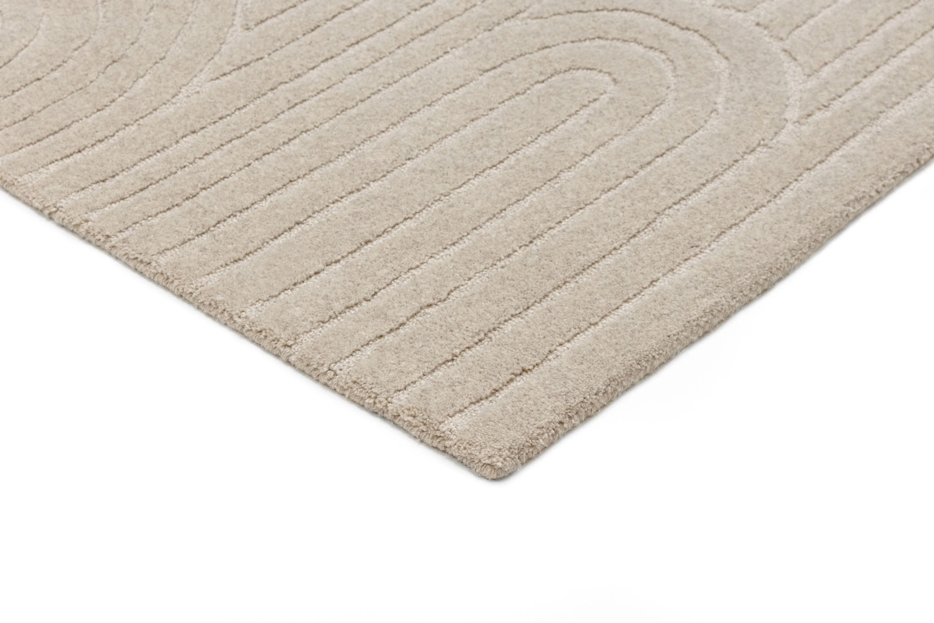 Moraya Beige Rainbow Hand-Tufted Rug - Image 8