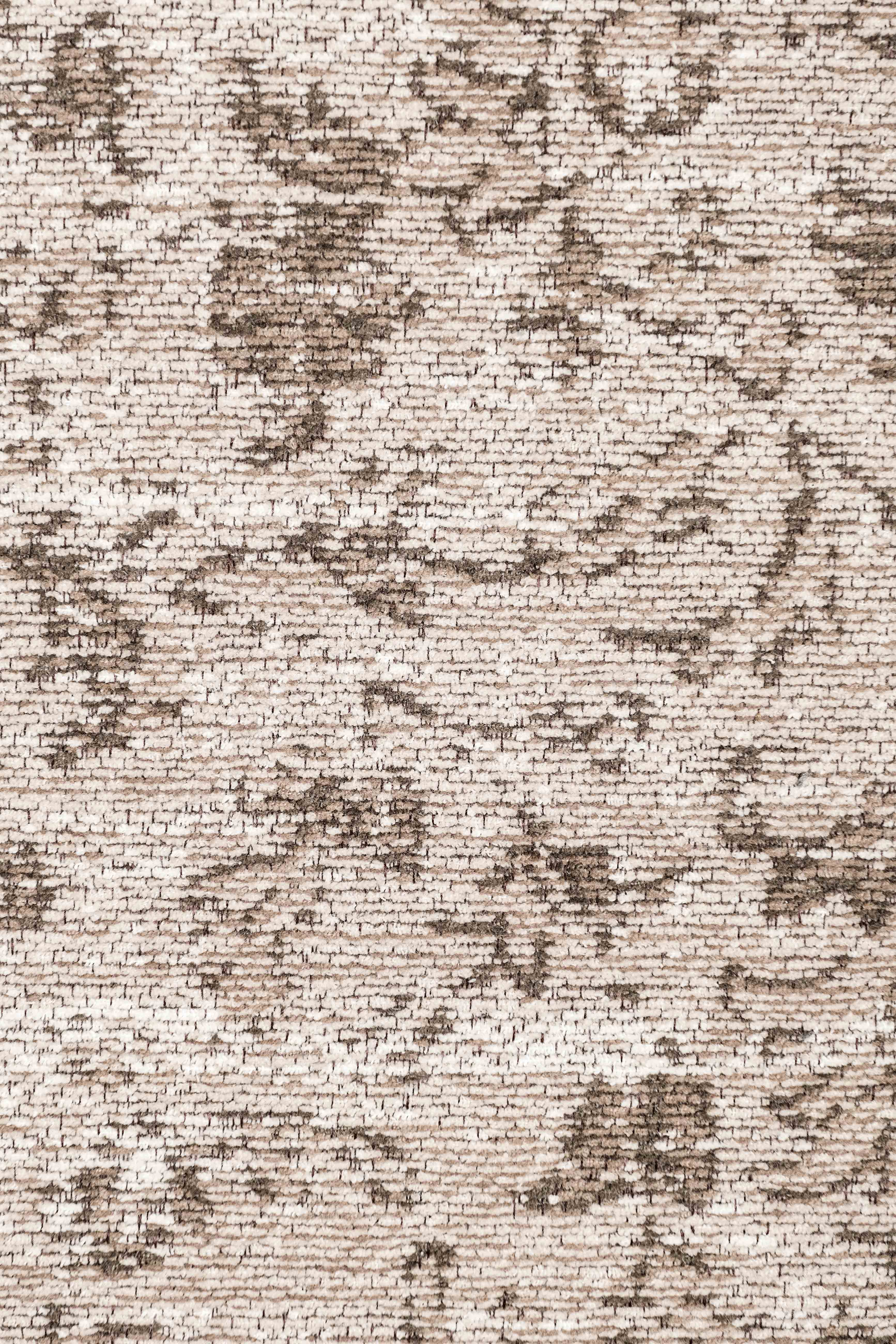 Moselle Beige and Brown Floral Distressed Round Rug - Image 12
