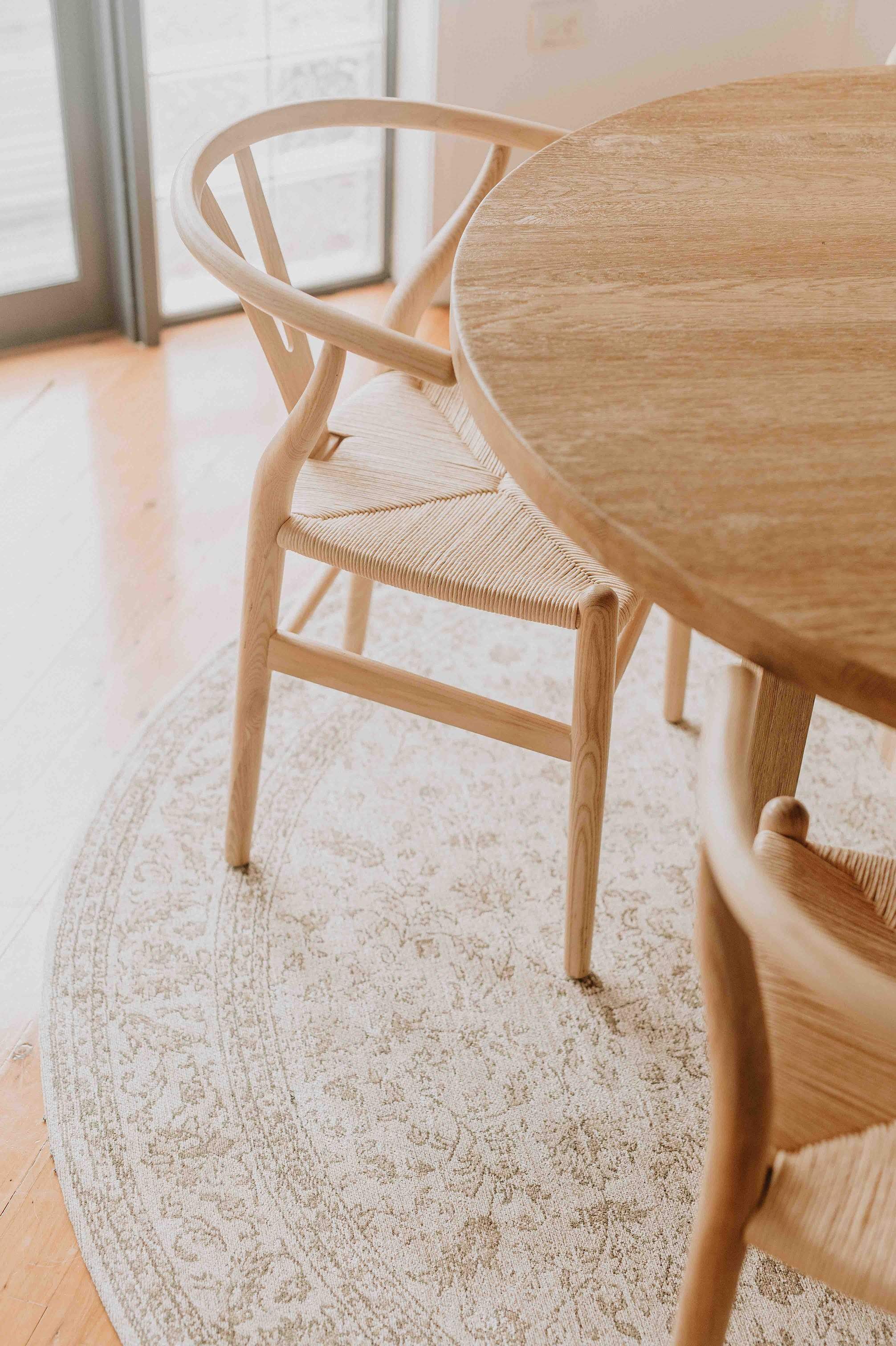 Moselle Beige and Brown Floral Distressed Round Rug - Image 7
