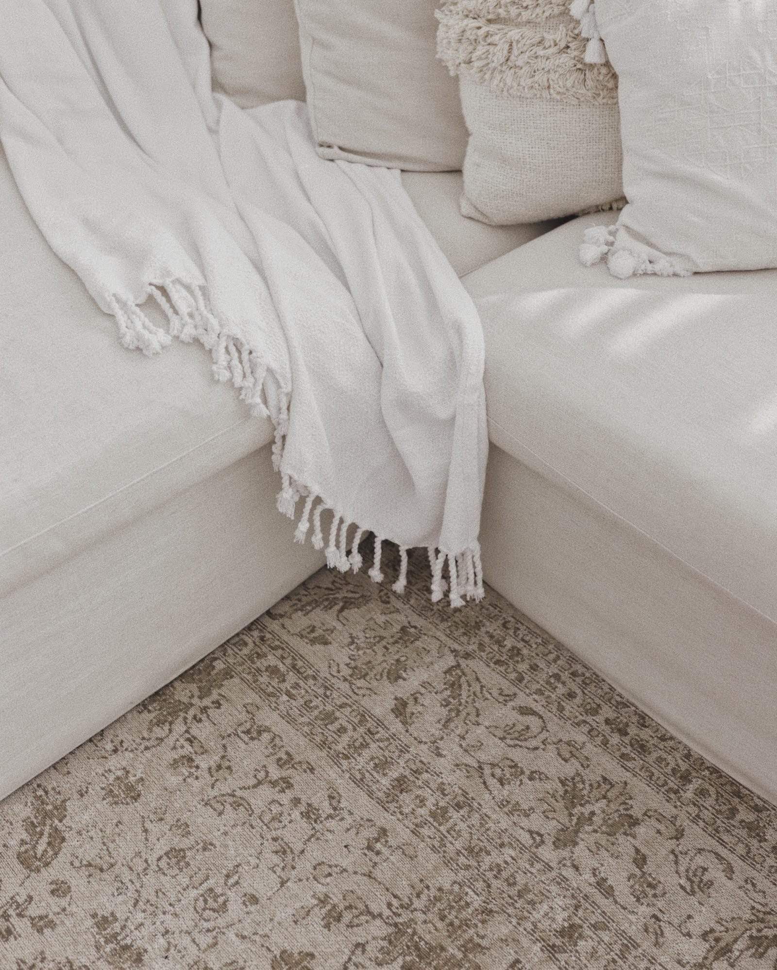 Moselle Beige and Brown Floral Distressed Rug - Image 9