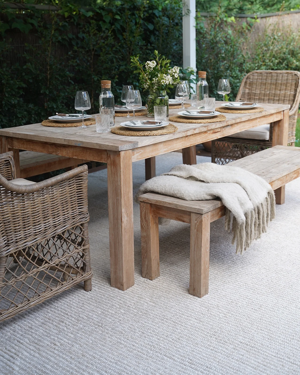 Nadine Beige Looped Indoor Outdoor Rug - Image 2