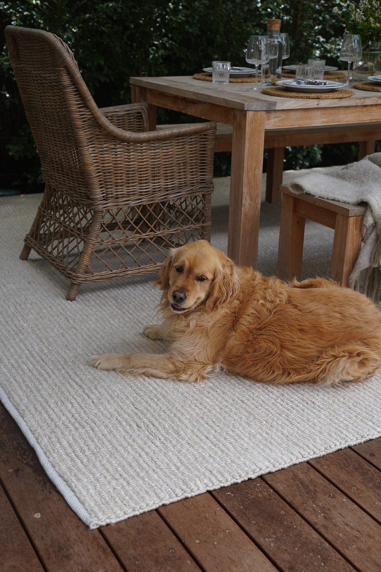 Nadine Beige Looped Indoor Outdoor Rug - Image 4