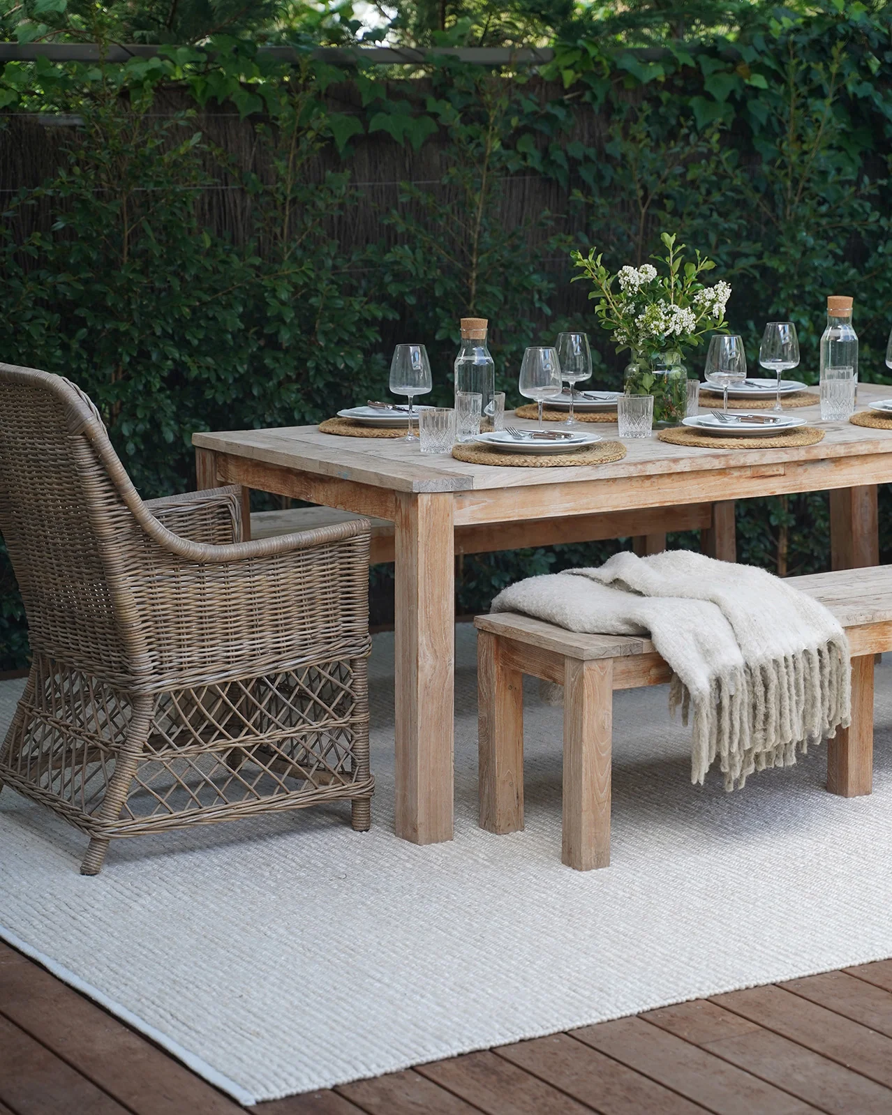 Nadine Beige Looped Indoor Outdoor Rug - Image 5