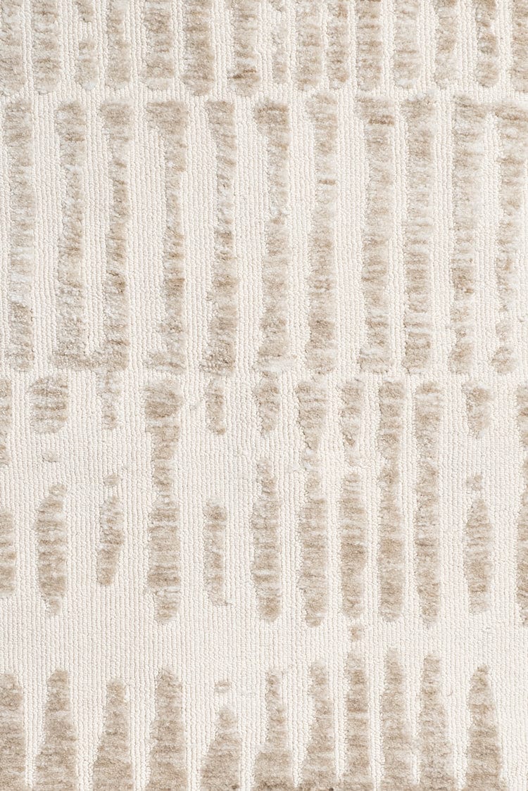 Nahba Ivory And Cream Textured Tribal Round Rug - Image 10