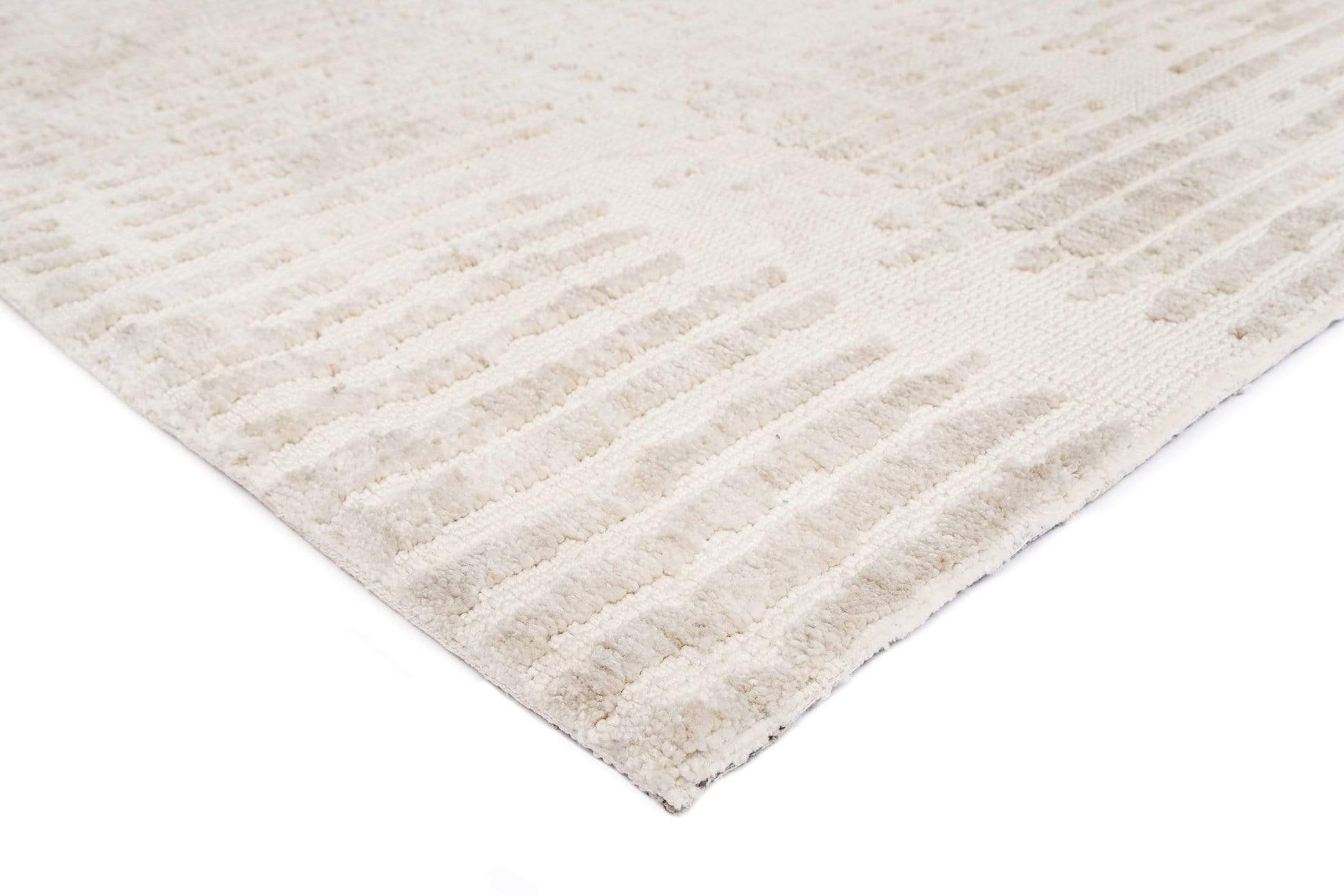 Nahba Ivory And Cream Textured Tribal Rug - Image 15