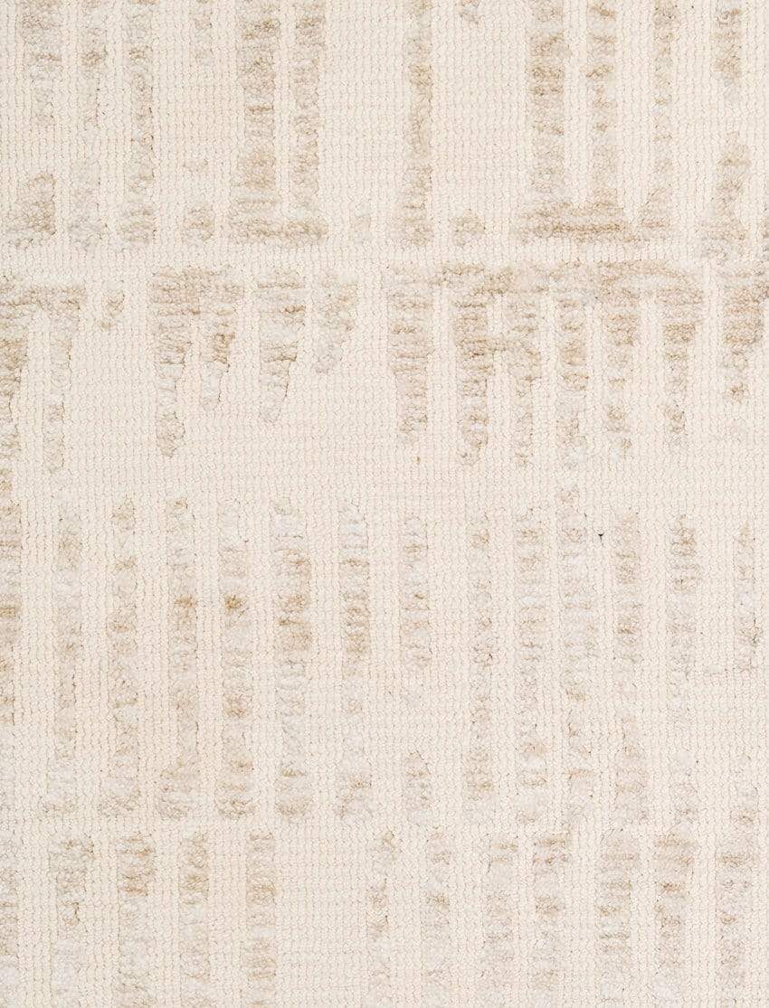 Nahba Ivory And Cream Textured Tribal Rug - Image 18